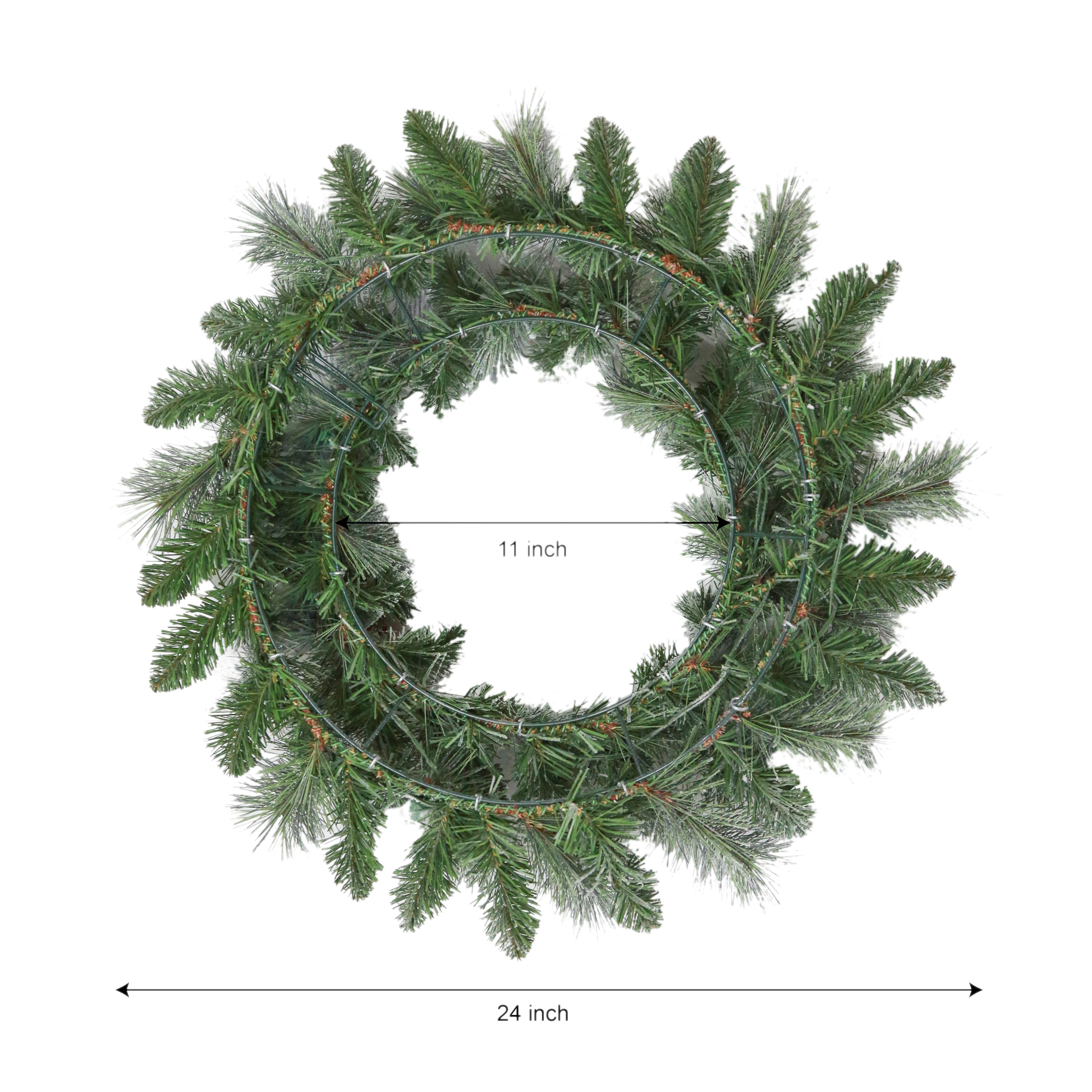 24&#x22; Pre-Lit Glacier Fir Wreath by Ashland&#xAE;