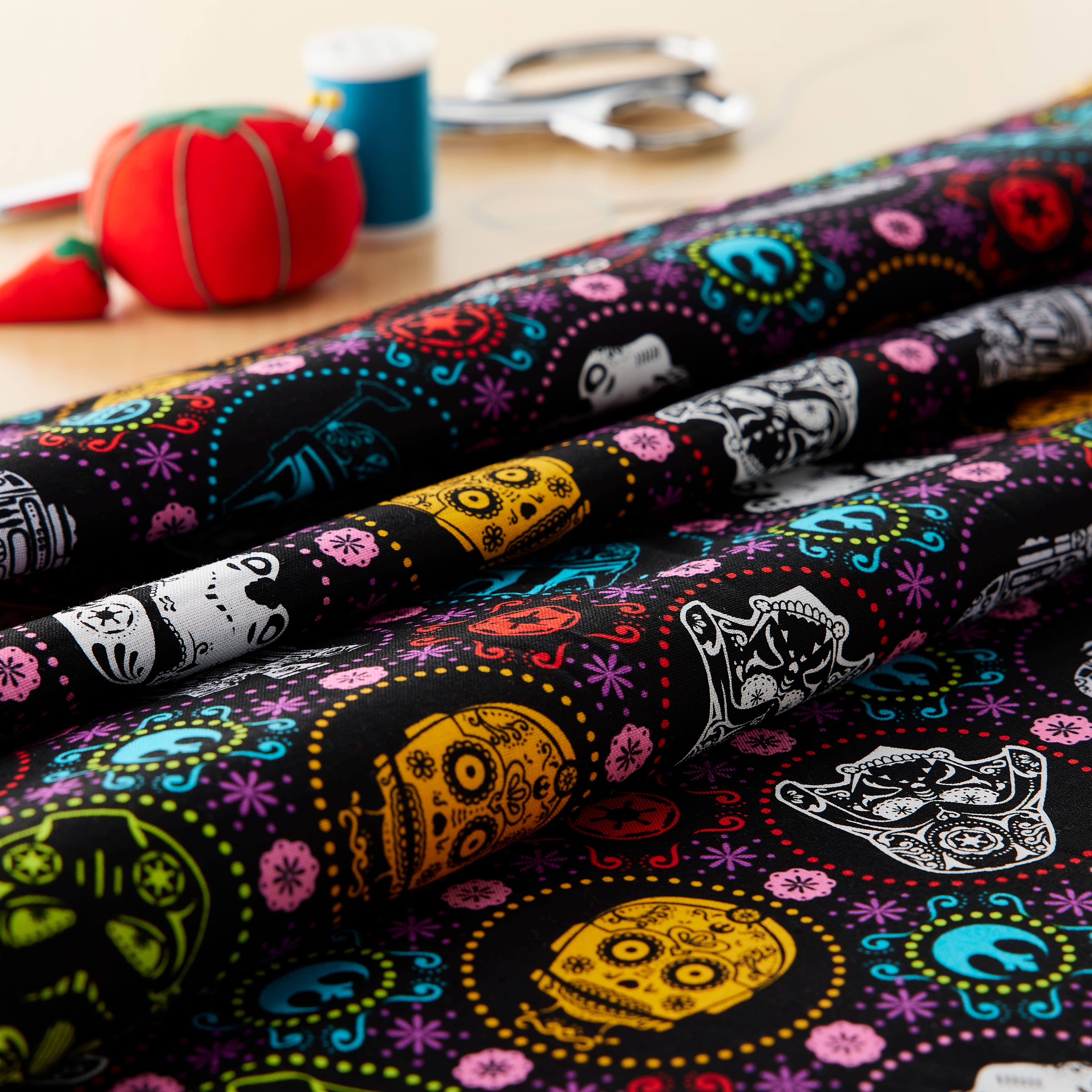 Camelot® Fabrics Star Wars™ Character Sugar Skulls Cotton Fabric