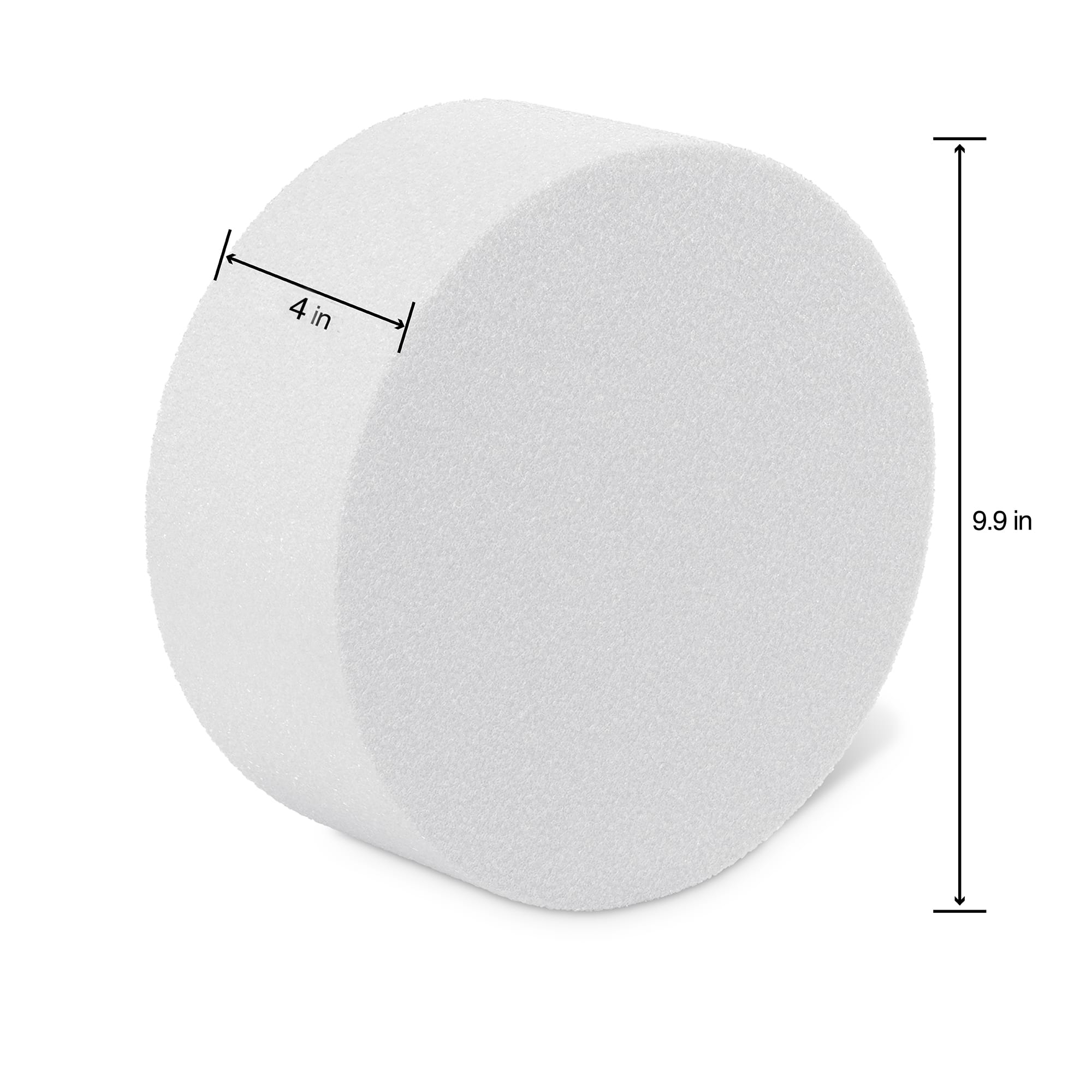 12 Pack: FloraCraft® CraftFōM Round Cake Form White, 4" x 9.9"