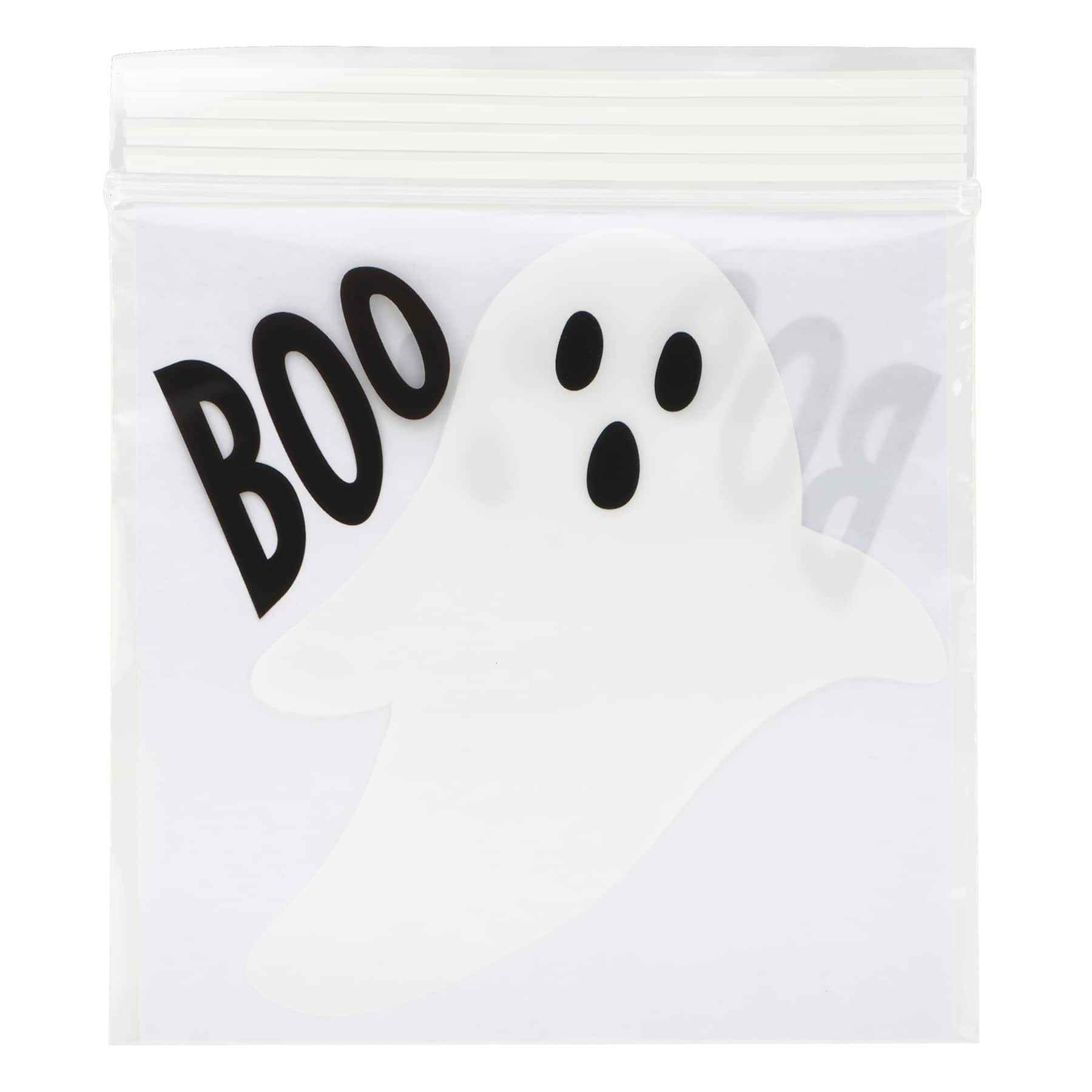 Boo Ghost Zip Treat Bags, 24ct. by Makery&#x2122;