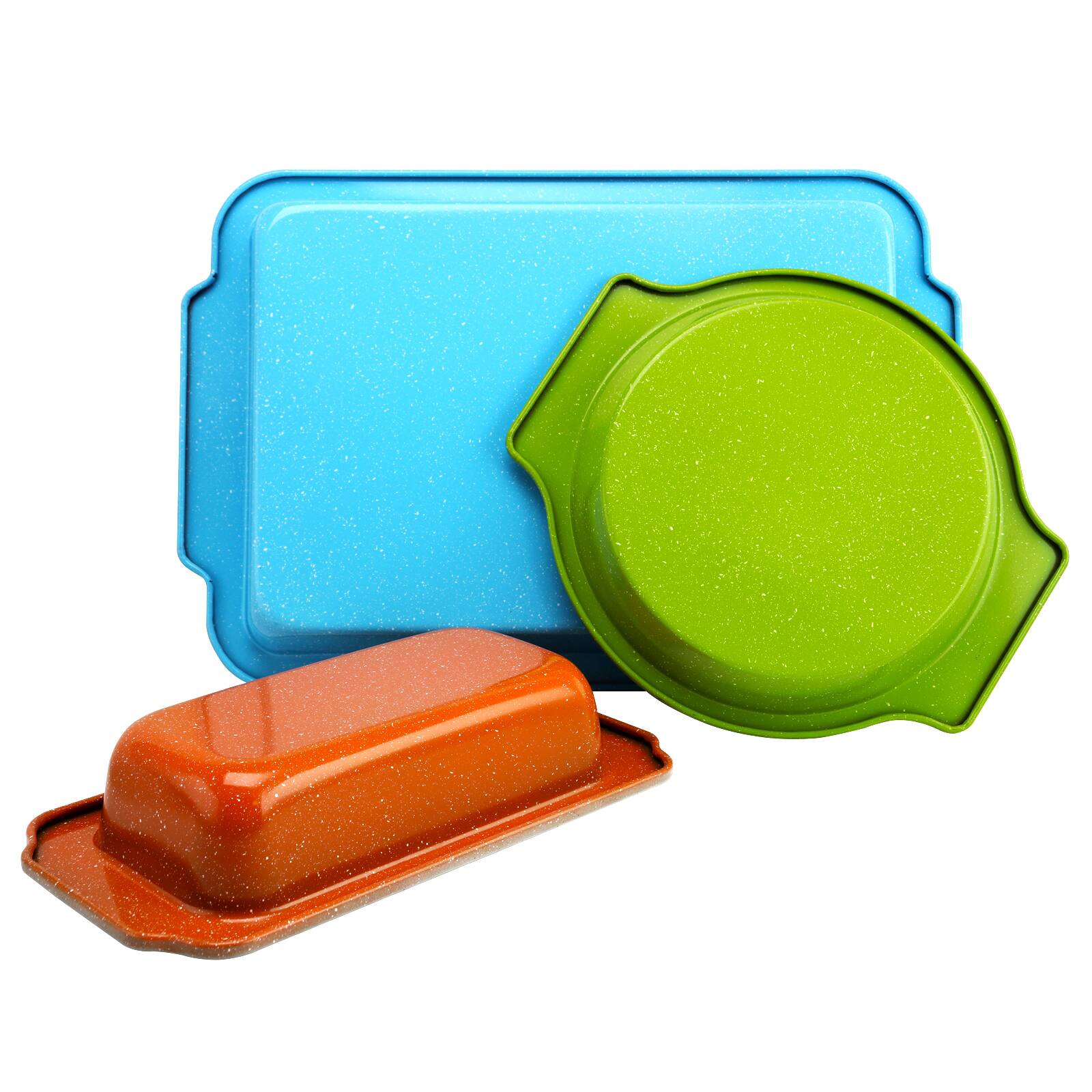 Gibson&#xAE; ColorSplash Imbue 3-Piece Carbon Steel Nonstick Bakeware Set