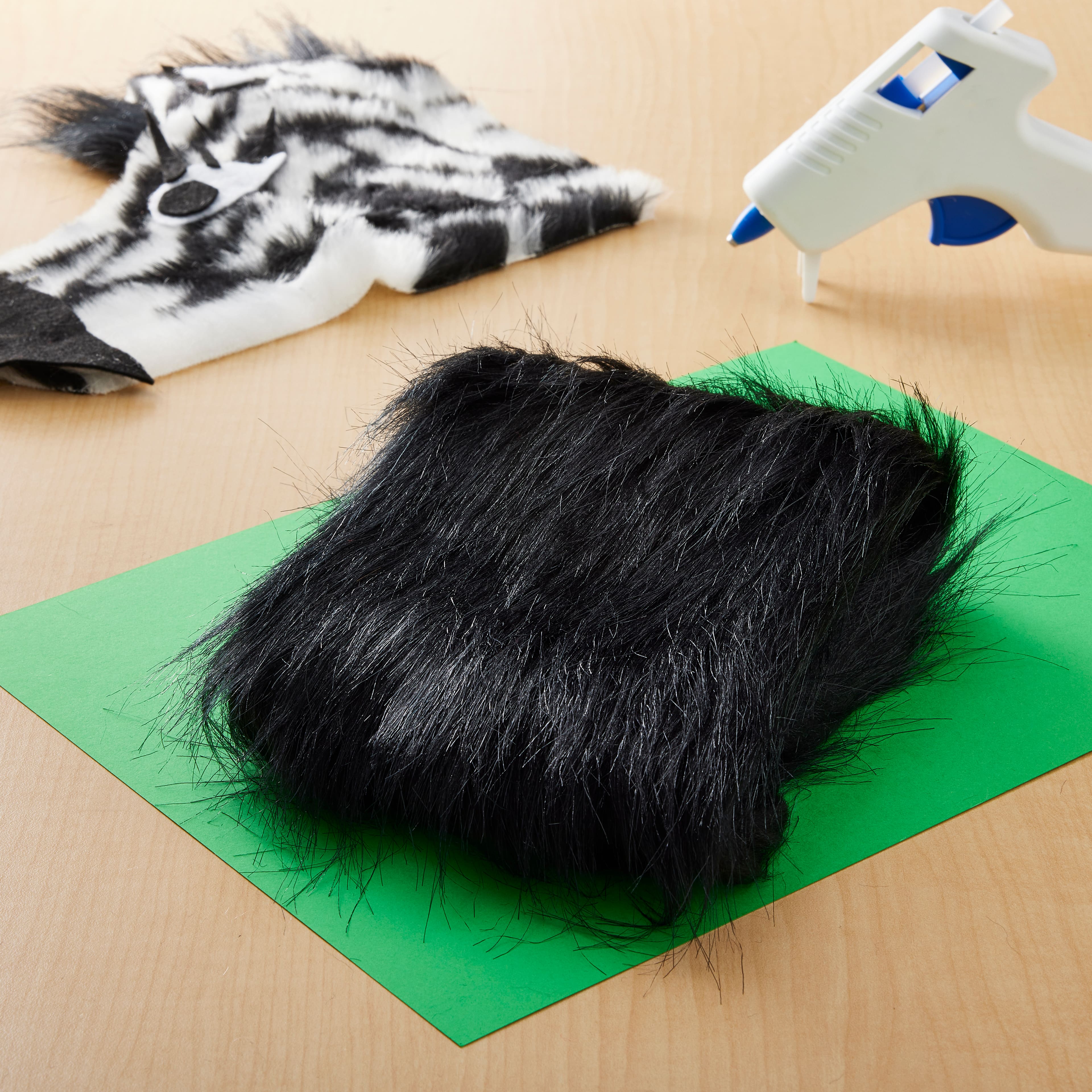 12 Pack: Black Craft Faux Fur by Creatology&#x2122;