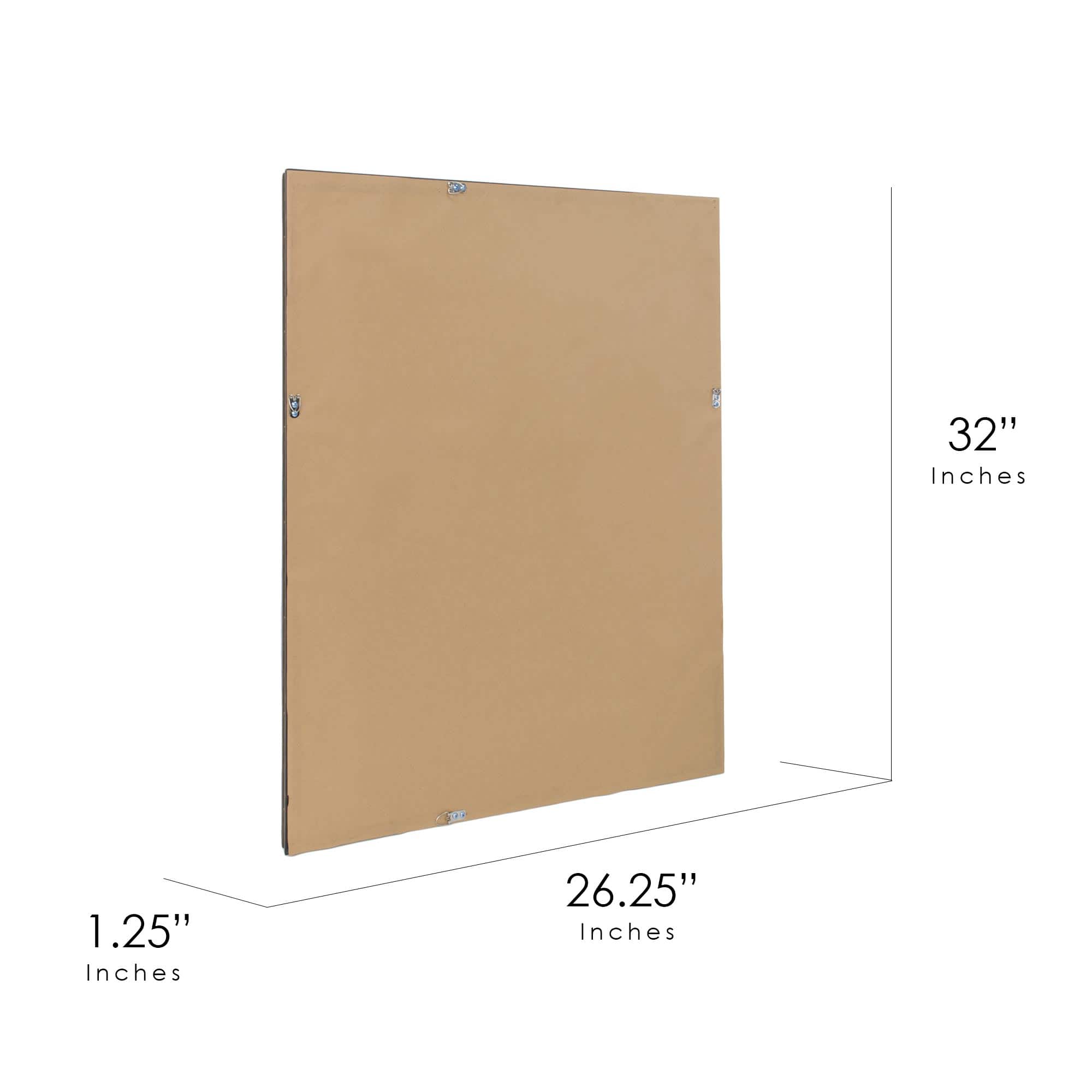 Head West 32" Distressed Embossed Bronze Framed Wall Vanity Mirror