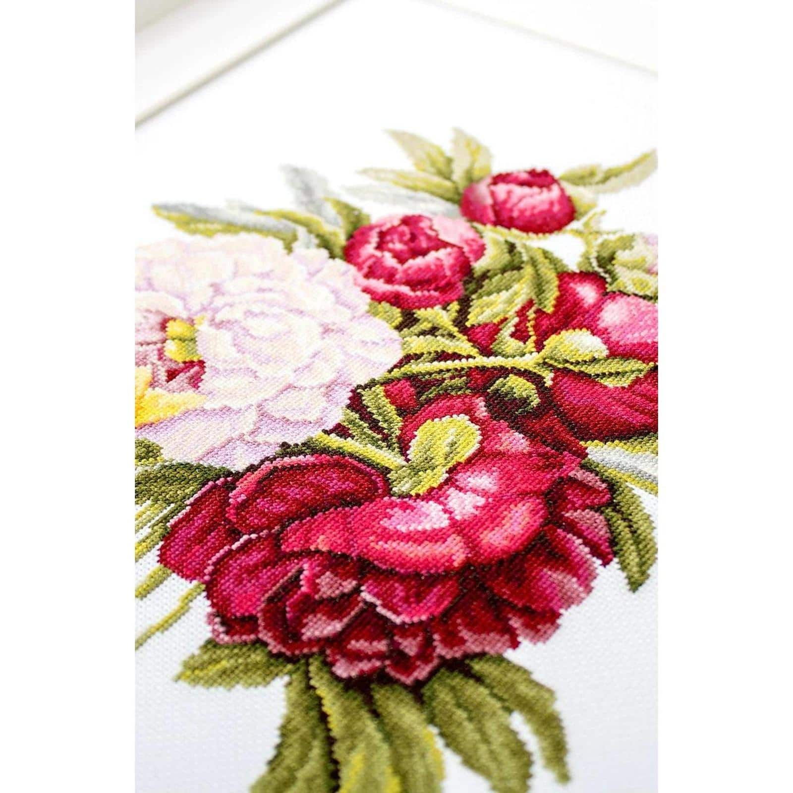 Luca-S Bouquet with Peonies Counted Cross Stitch Kit