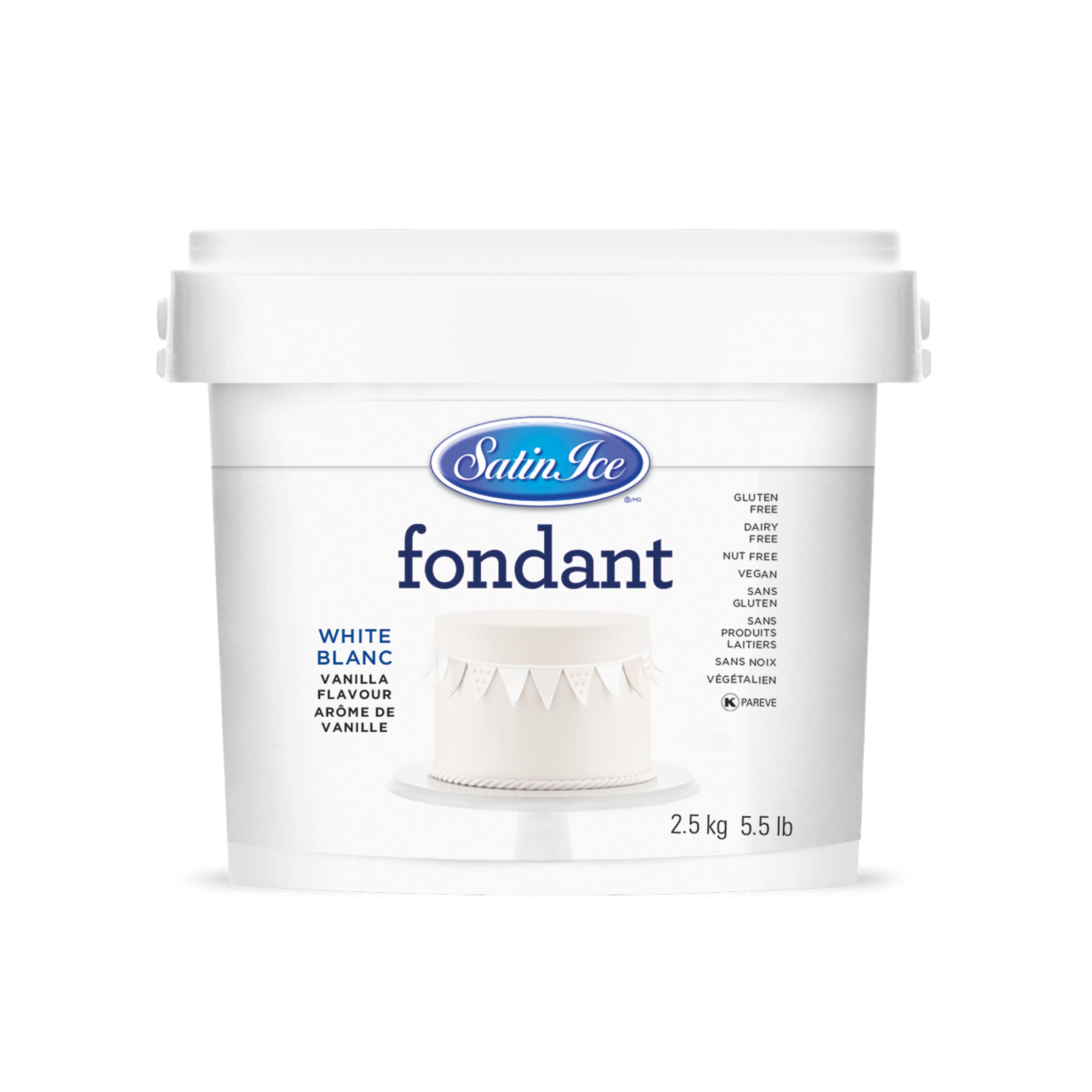 Satin Ice® White Vanilla Fondant, 5.5lb.