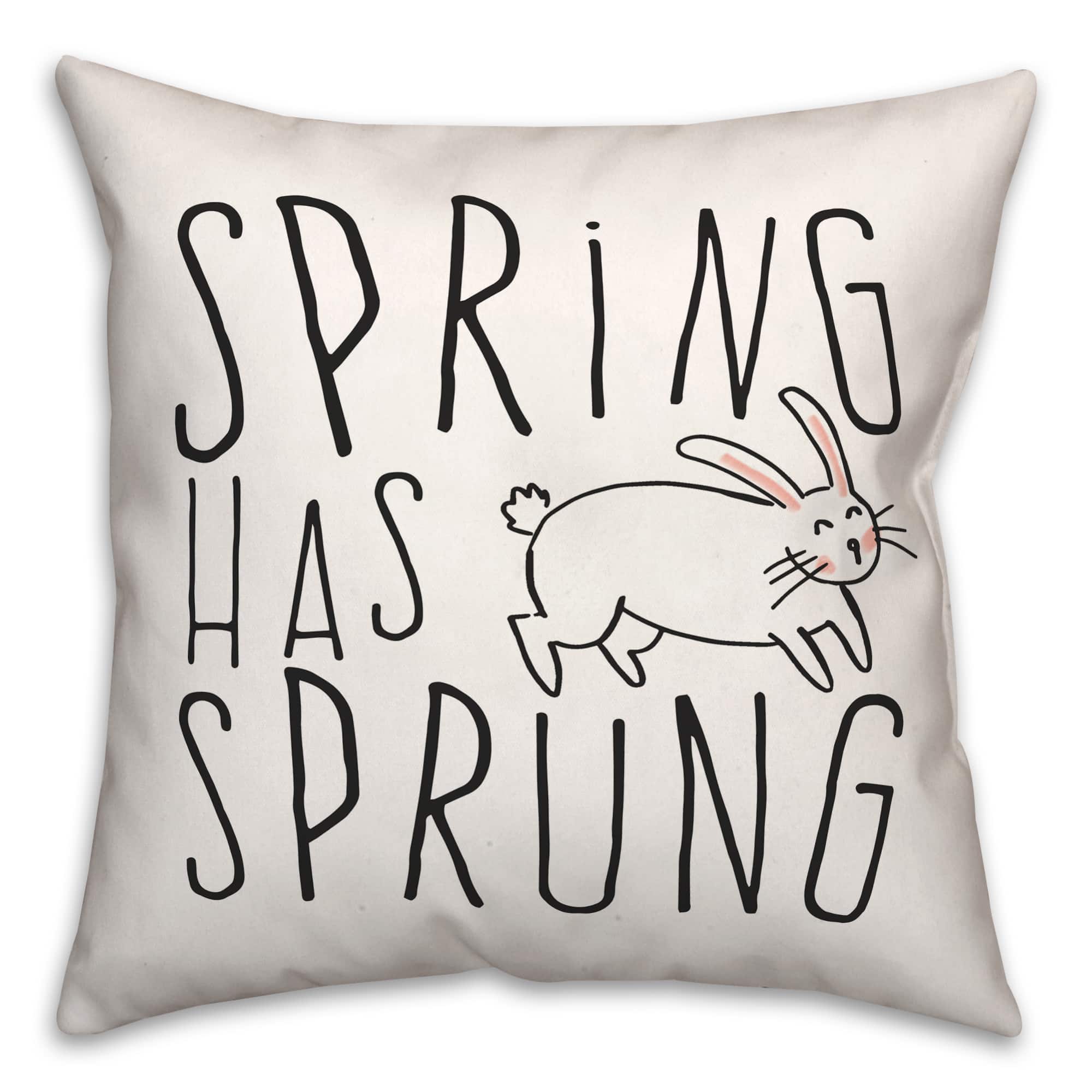 Spring Sprung Bun Pillow 2 18" x 18" Throw Pillow