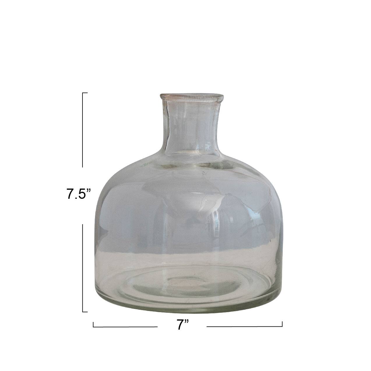 Hello Honey&#xAE; 7.5&#x22; Clear Blown Glass Vase