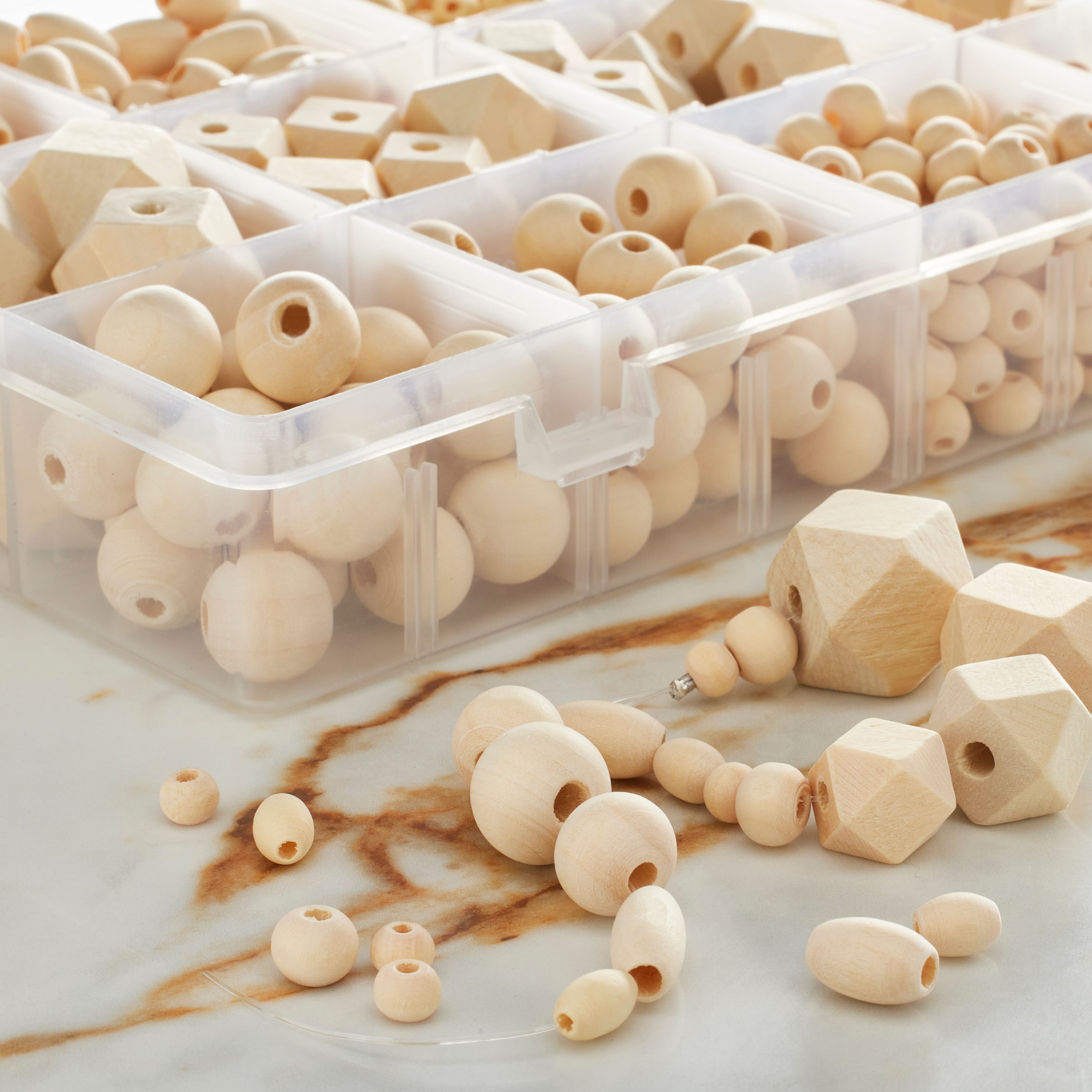 Craft Uncoated Mixed Wooden Beads By Bead Landing&#x2122;