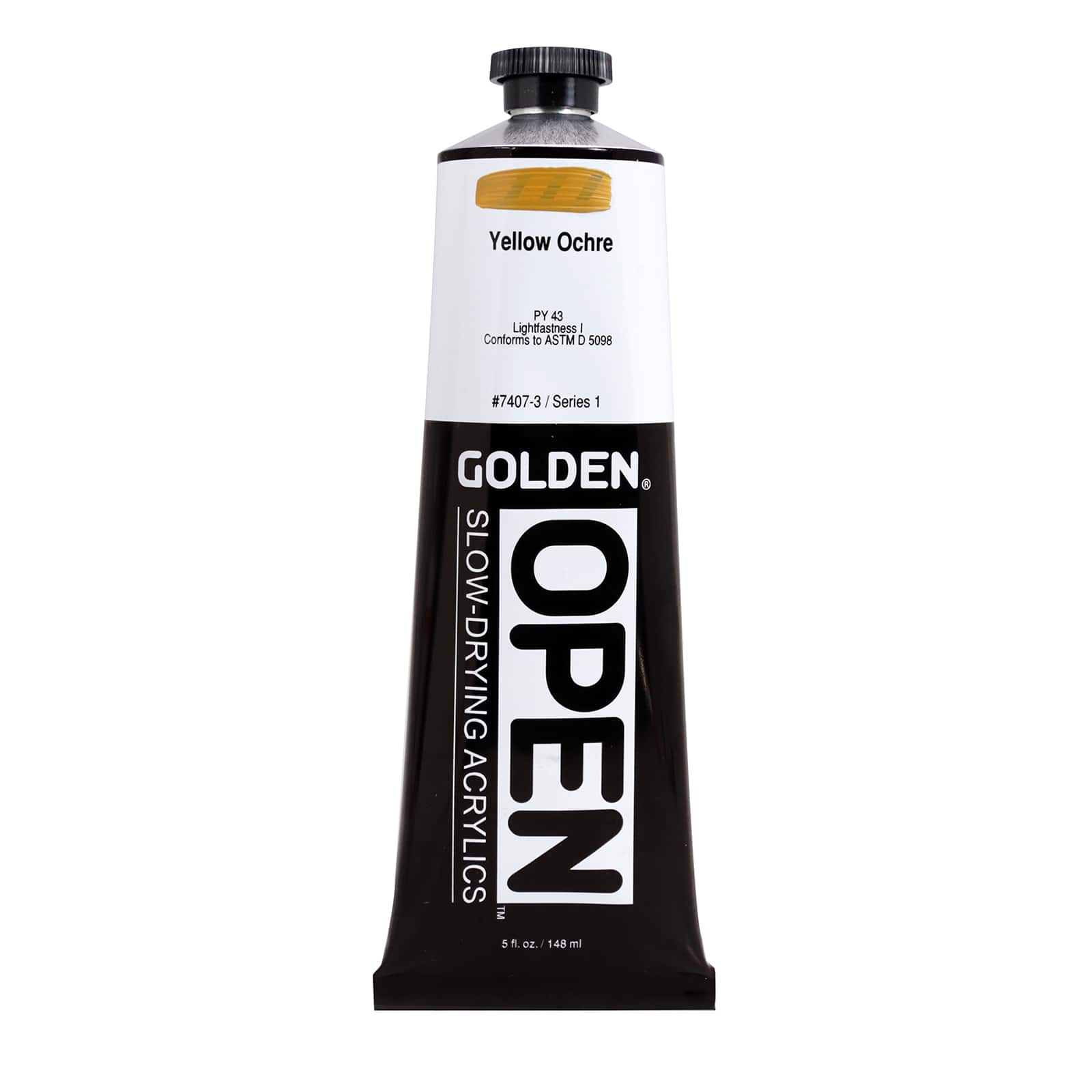 Golden OPEN Slow-Drying Acrylics, 5 oz Paint in Yellow Ochre