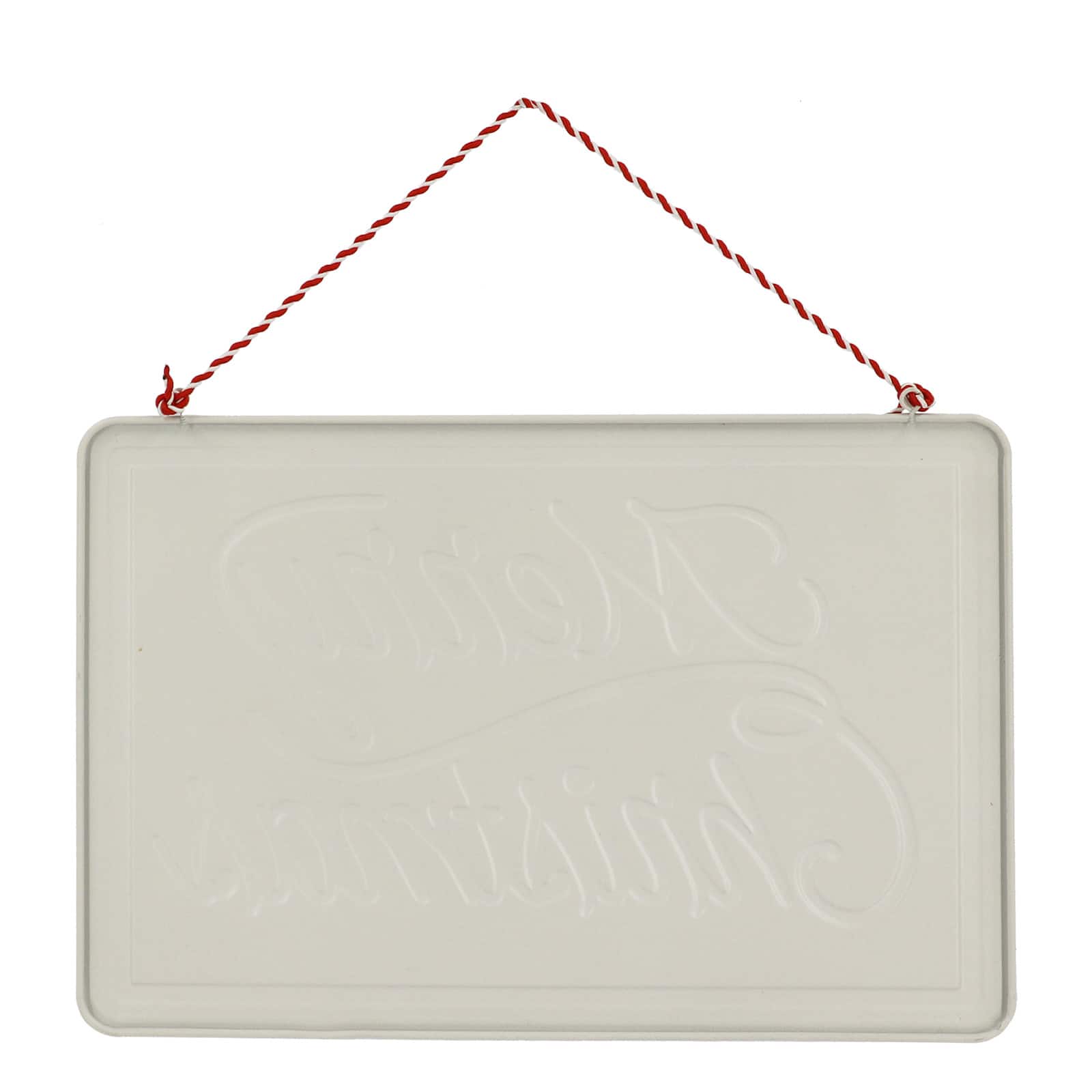 13&#x22; Red &#x26; White Merry Christmas Metal Wall D&#xE9;cor by Ashland&#xAE;
