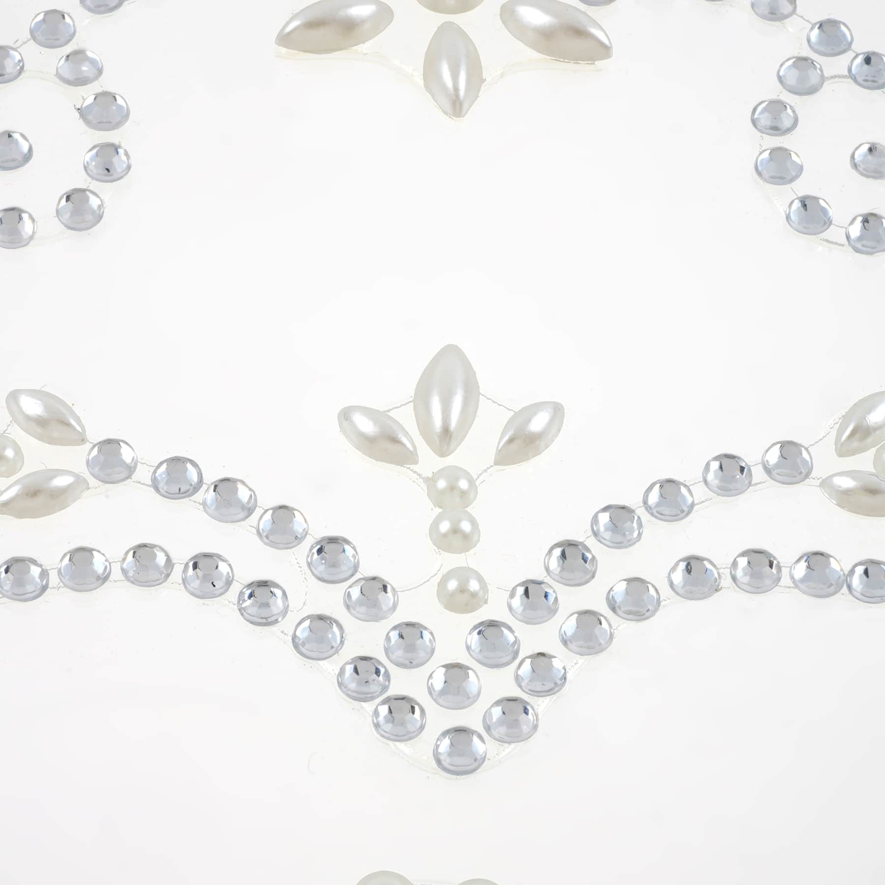 12 Pack: Silver Gem & Satin Pearl Bling Stickers by Recollections™