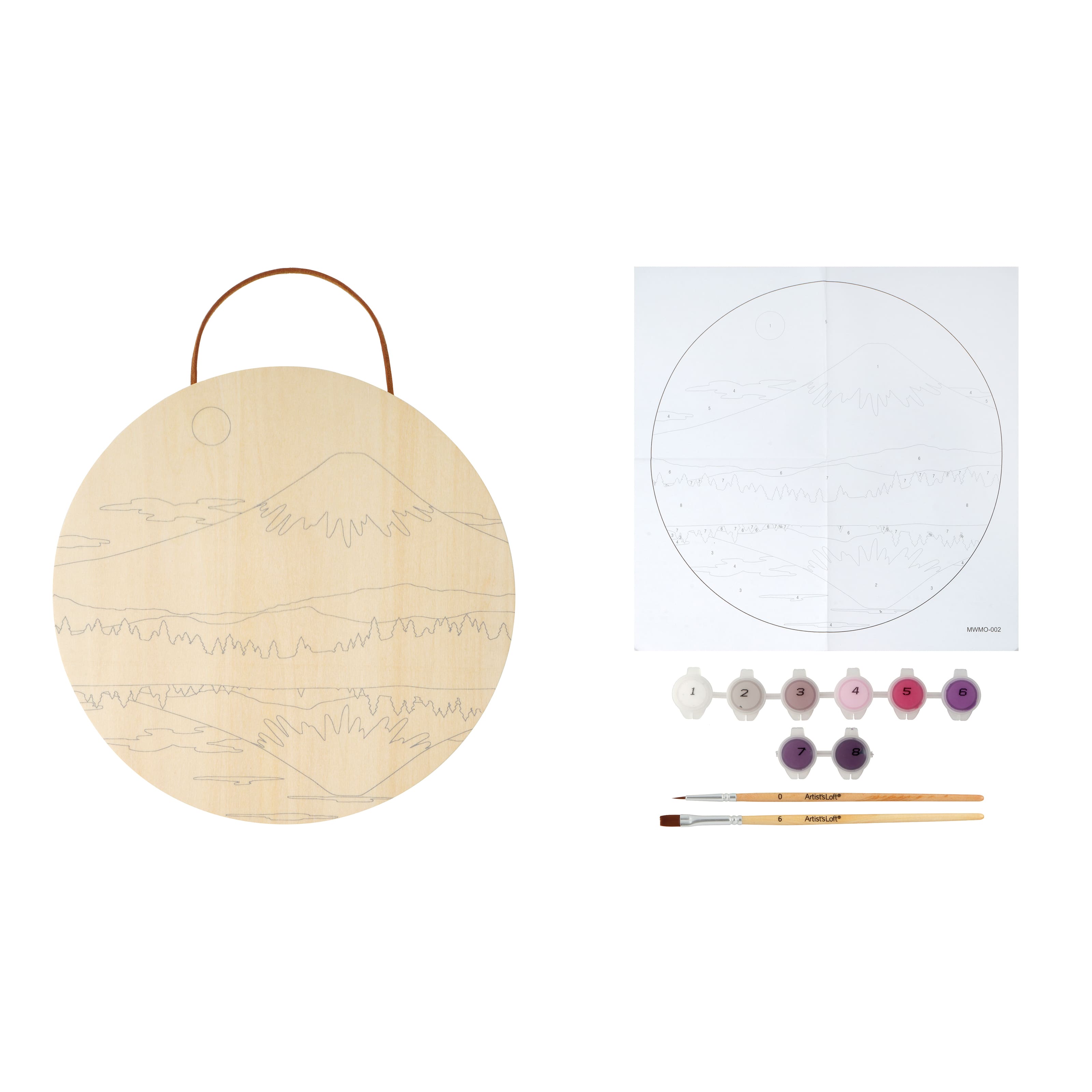 8&#x22; Mountain Paint-by-Number Plywood Surface Kit by Artist&#x27;s Loft&#xAE;