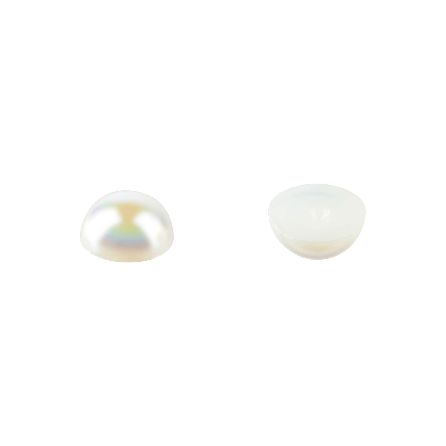 4.5mm Ivory AB Round Flatback Plastic Pearls, 4,000ct. by Bead Landing&#x2122;