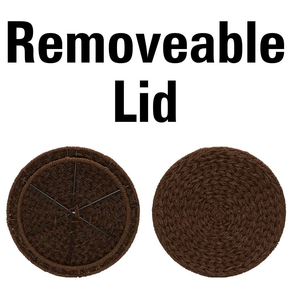 Household Essentials 19" Woven Storage End Table