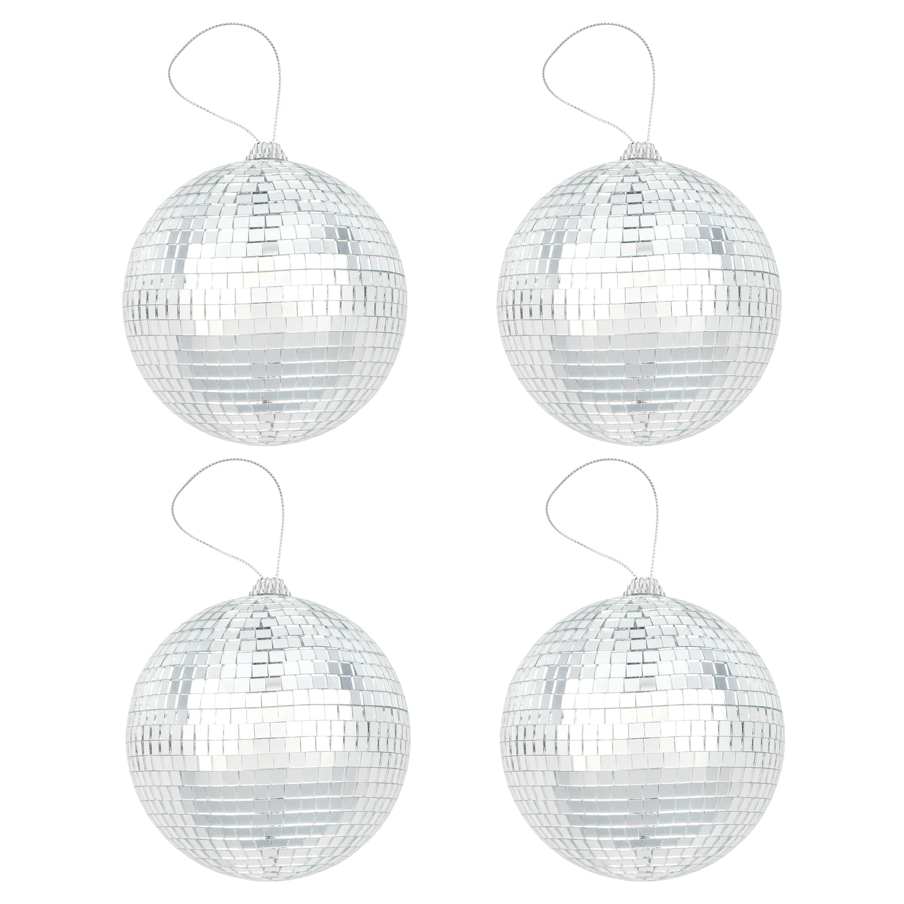 4&#x22; Silver Disco Balls, 4ct. by Celebrate It&#xAE;