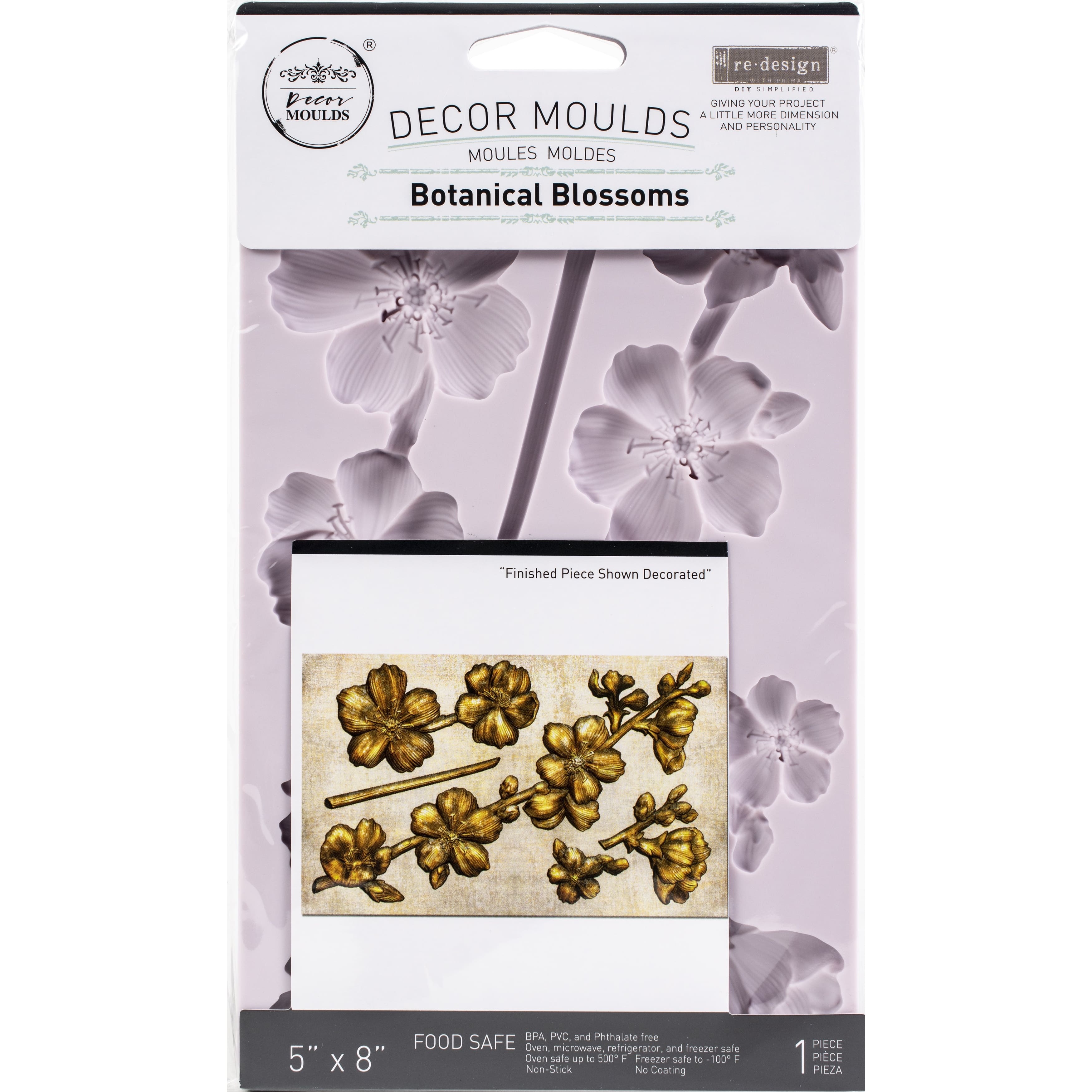 Redesign with Prima&#xAE; Decor Moulds&#xAE; Botanical Blossoms Silicone Mold