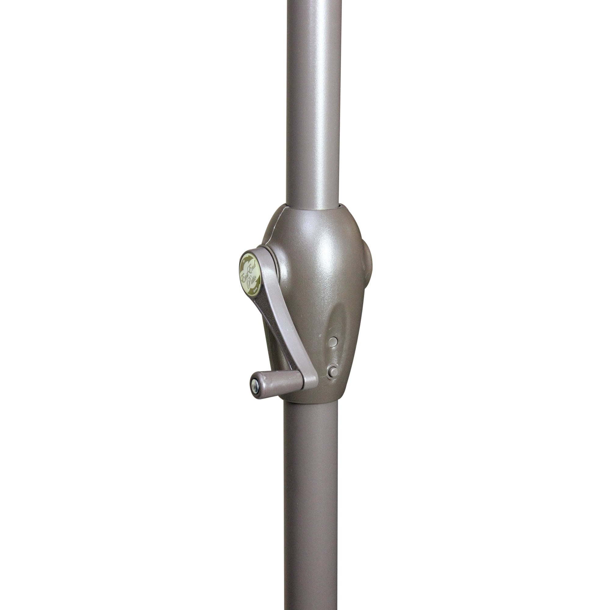 8ft. Burgundy &#x26; White Stripe Patio Market Umbrella with Hand Crank &#x26; Tilt