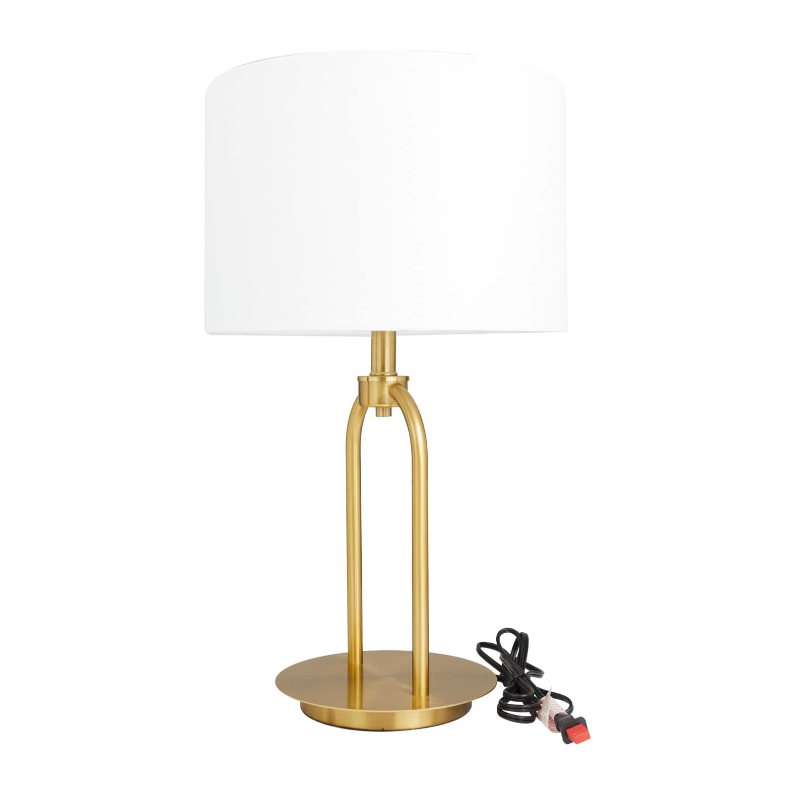 Gold Modern Table Lamp, 7" x 7" x 19"