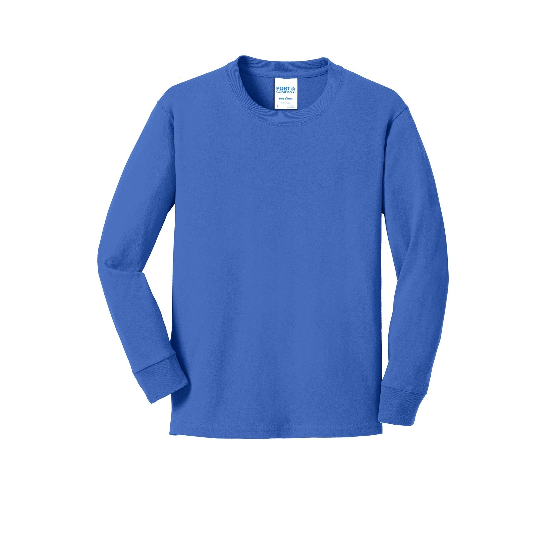 Port & Company® Youth Long Sleeve Core Cotton T-Shirt