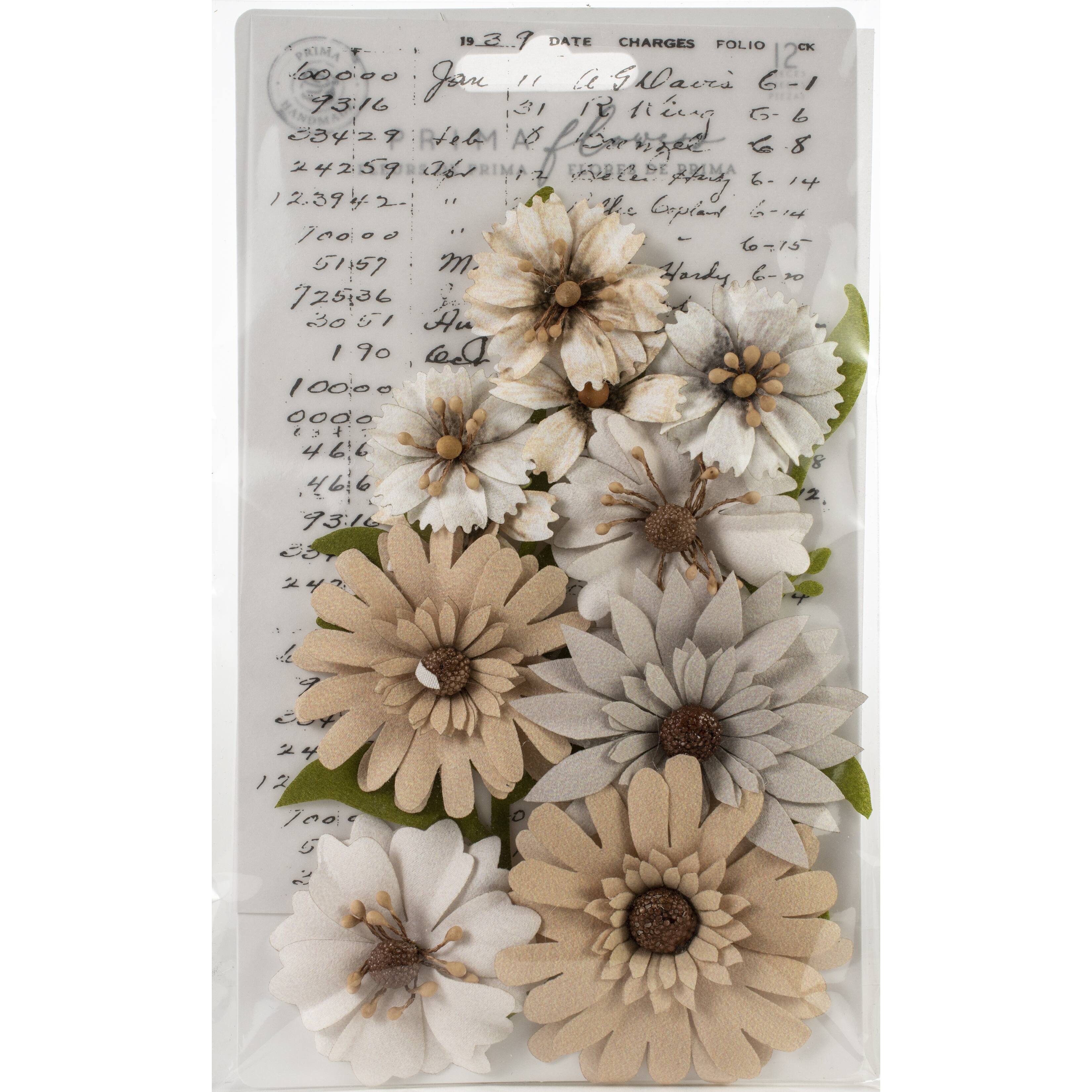 Prima® Pretty Pale Floral Landscape Fabric Flowers Michaels