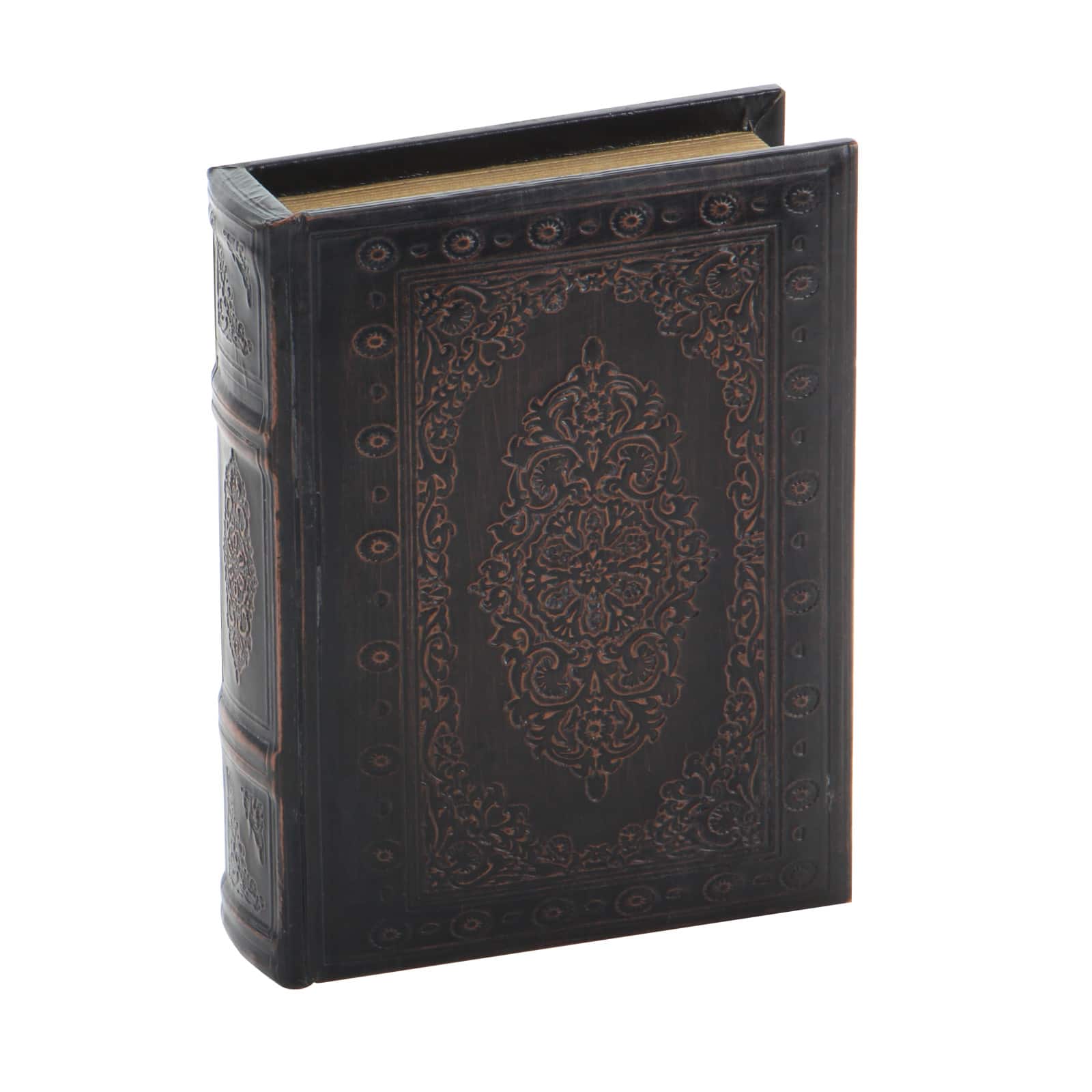Dark Brown Wood Traditional Book Box Set