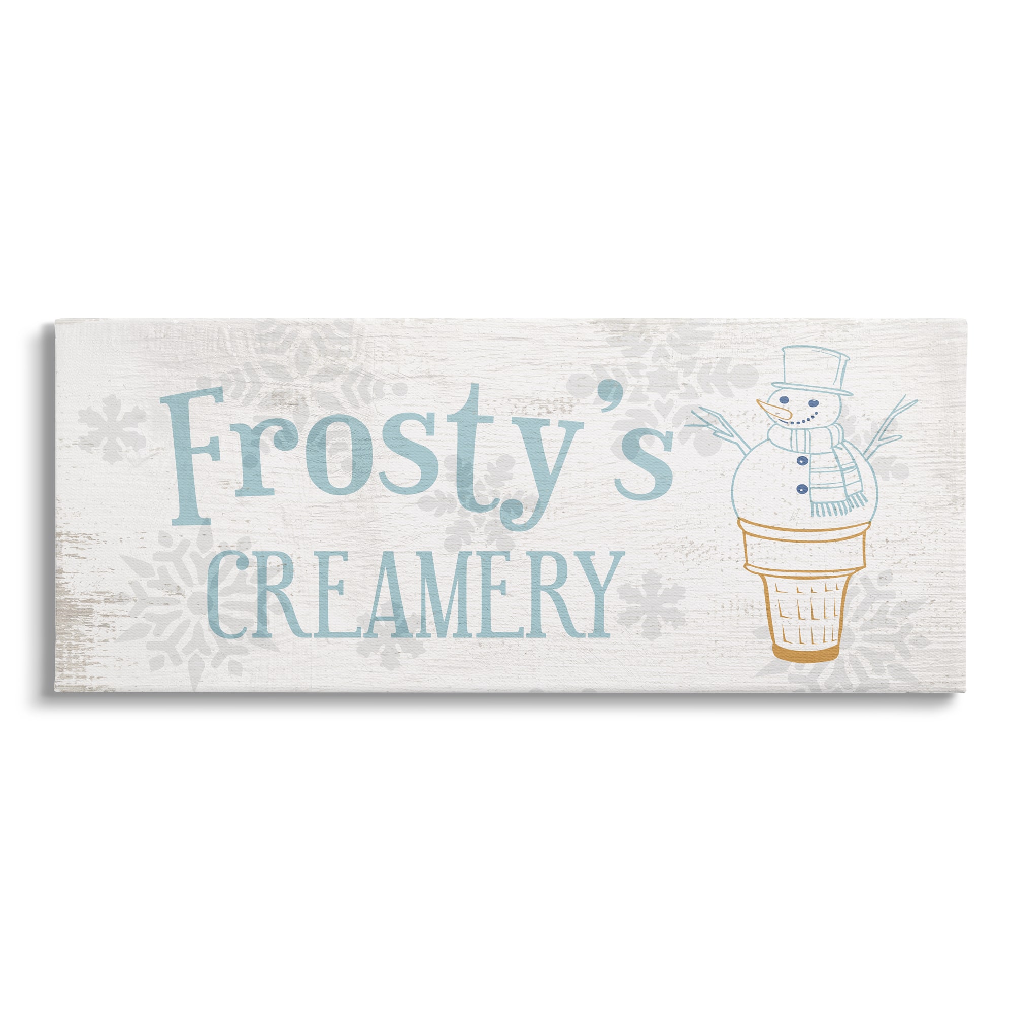 Stupell Industries Frosty's Creamery Winter Ice Cream Canvas Wall Art