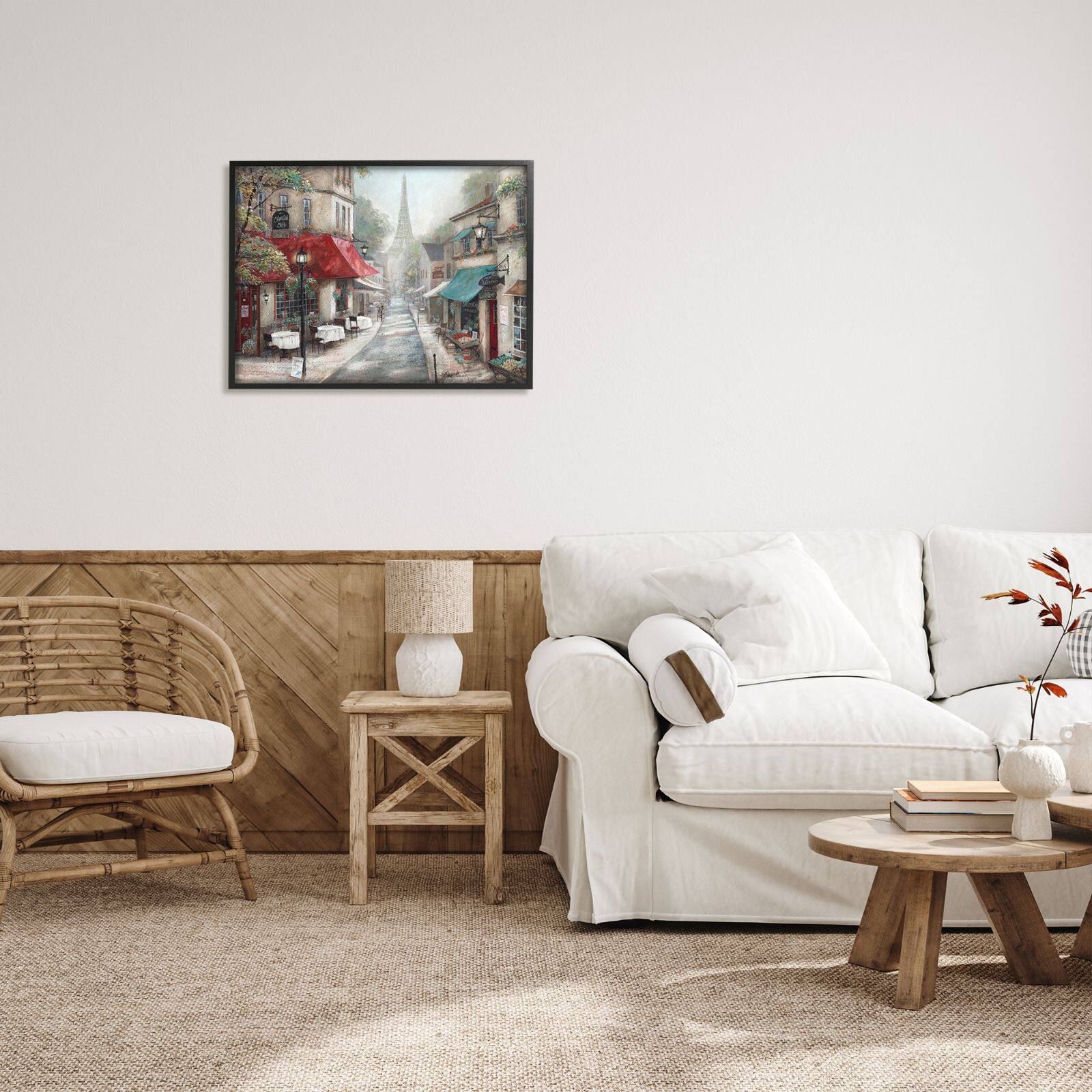 Stupell Industries Parisian City Streets Traditional Countryside Bistro Architecture Framed Wall Art