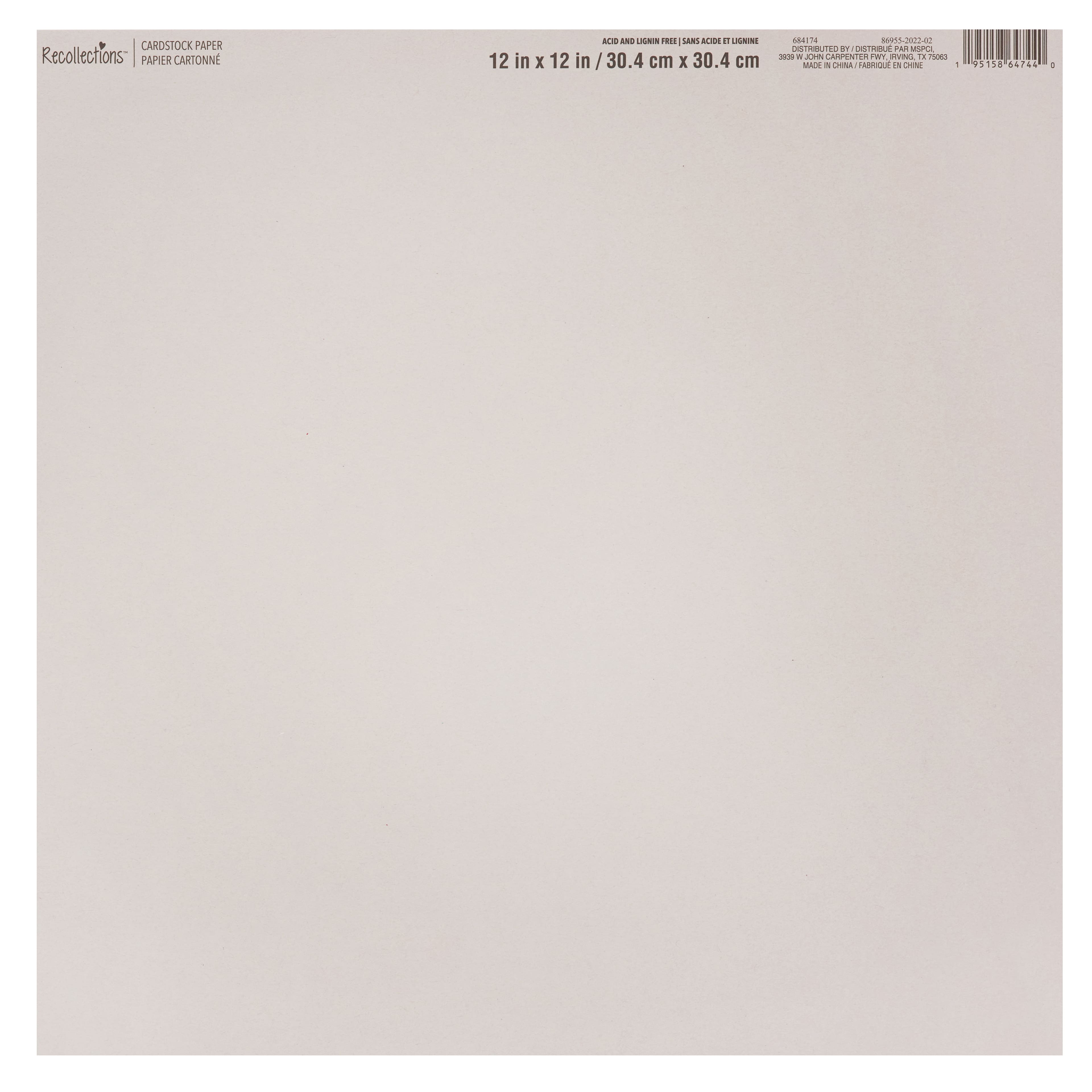 White Cardstock 12 x 12 Smooth 350gsm - Crafted With Love and Roses