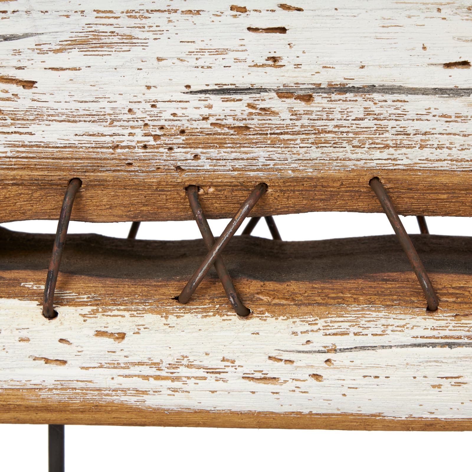 18.5" Brown & White Handmade Whale Sculpture Décor