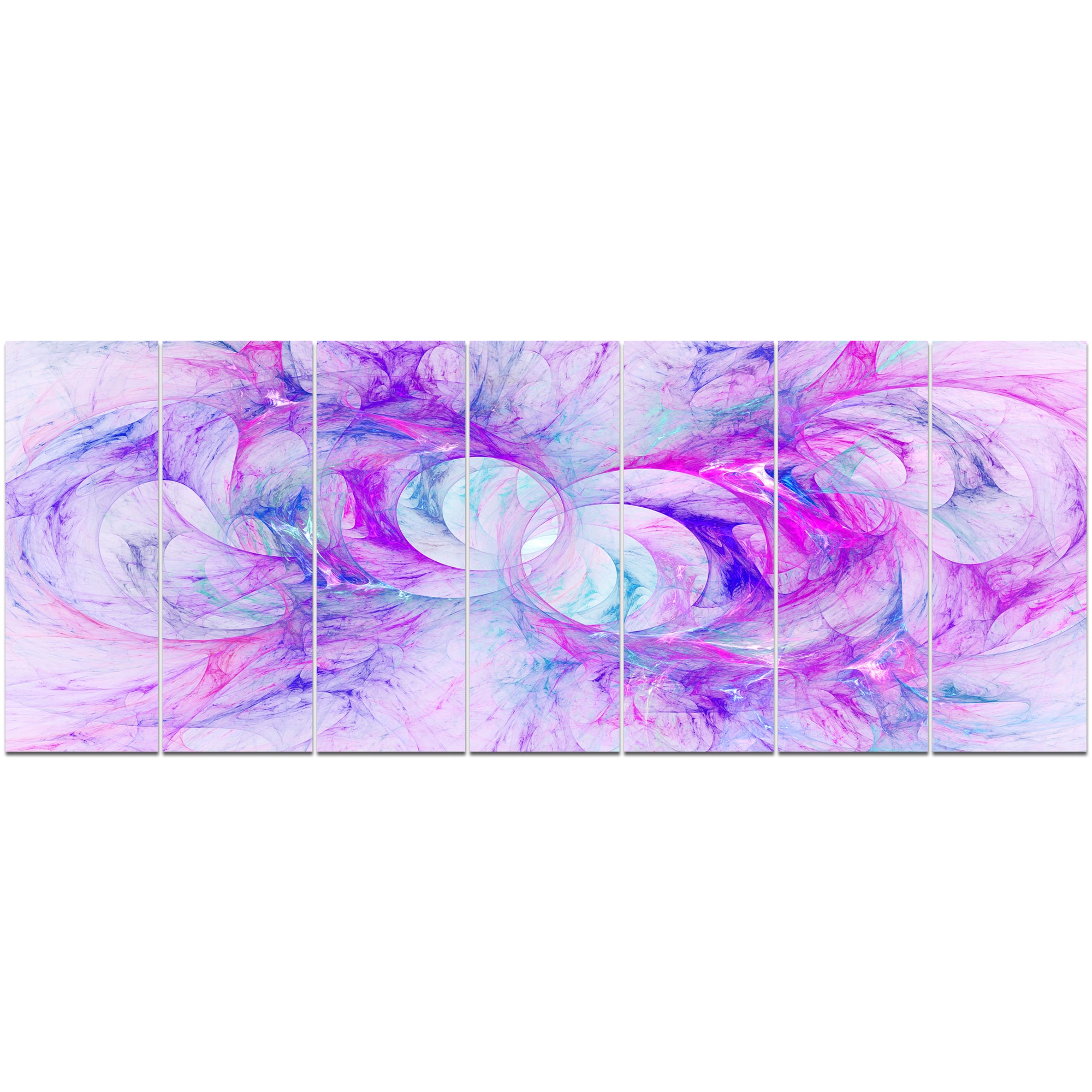 Designart - Light Purple Fractal Texture - Abstract Canvas Art Print