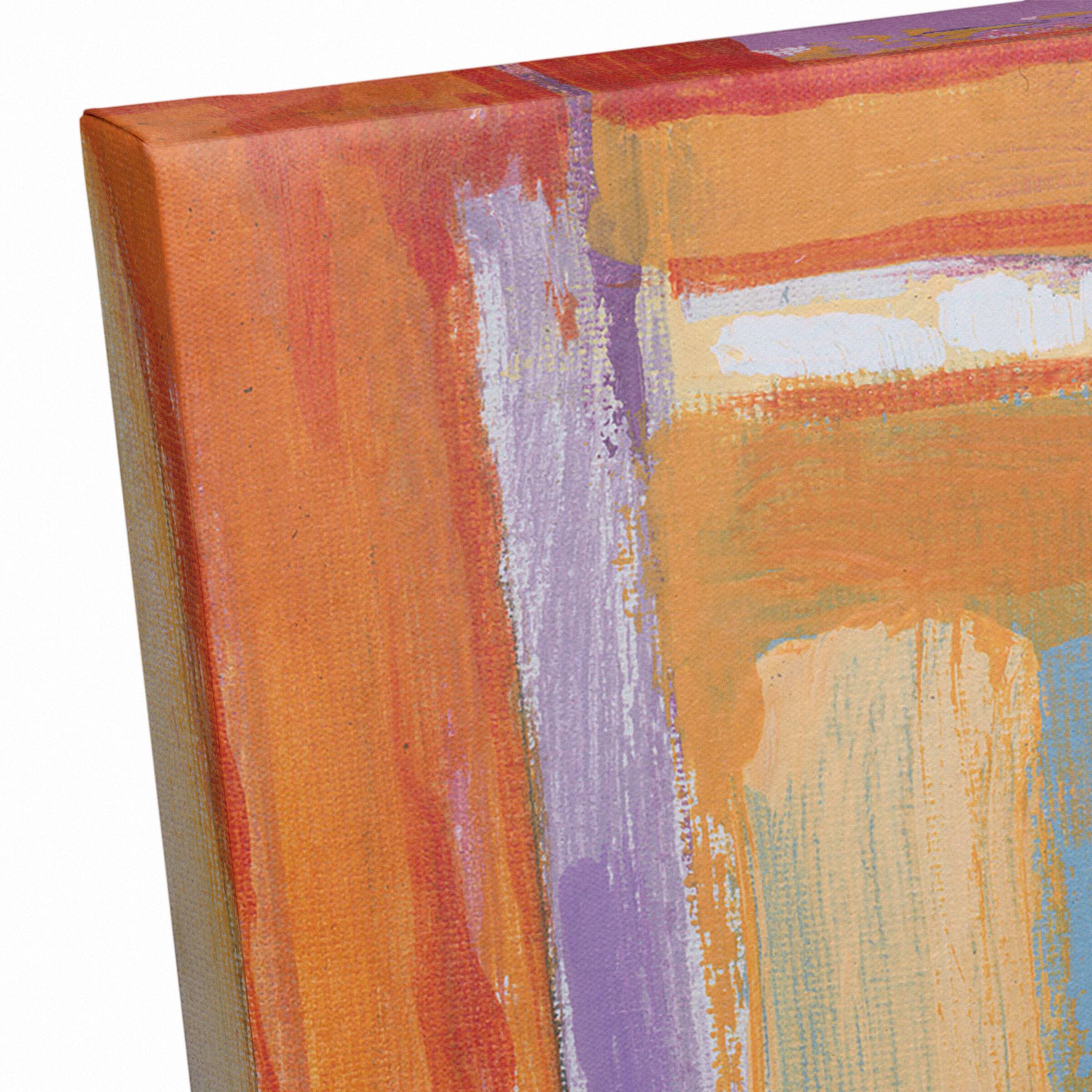 Colorful Abstract 20&#x22; x 16&#x22; Canvas Wall Art