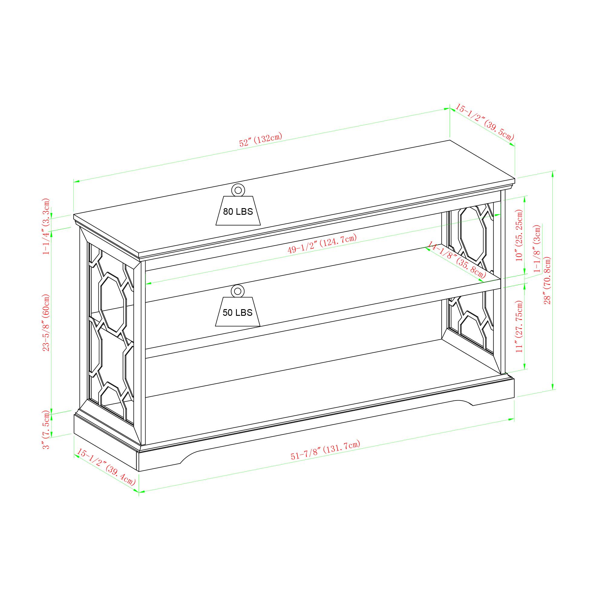 Walker Edison Gray Wash Lateral Bookshelf with Decorative Metal Sides