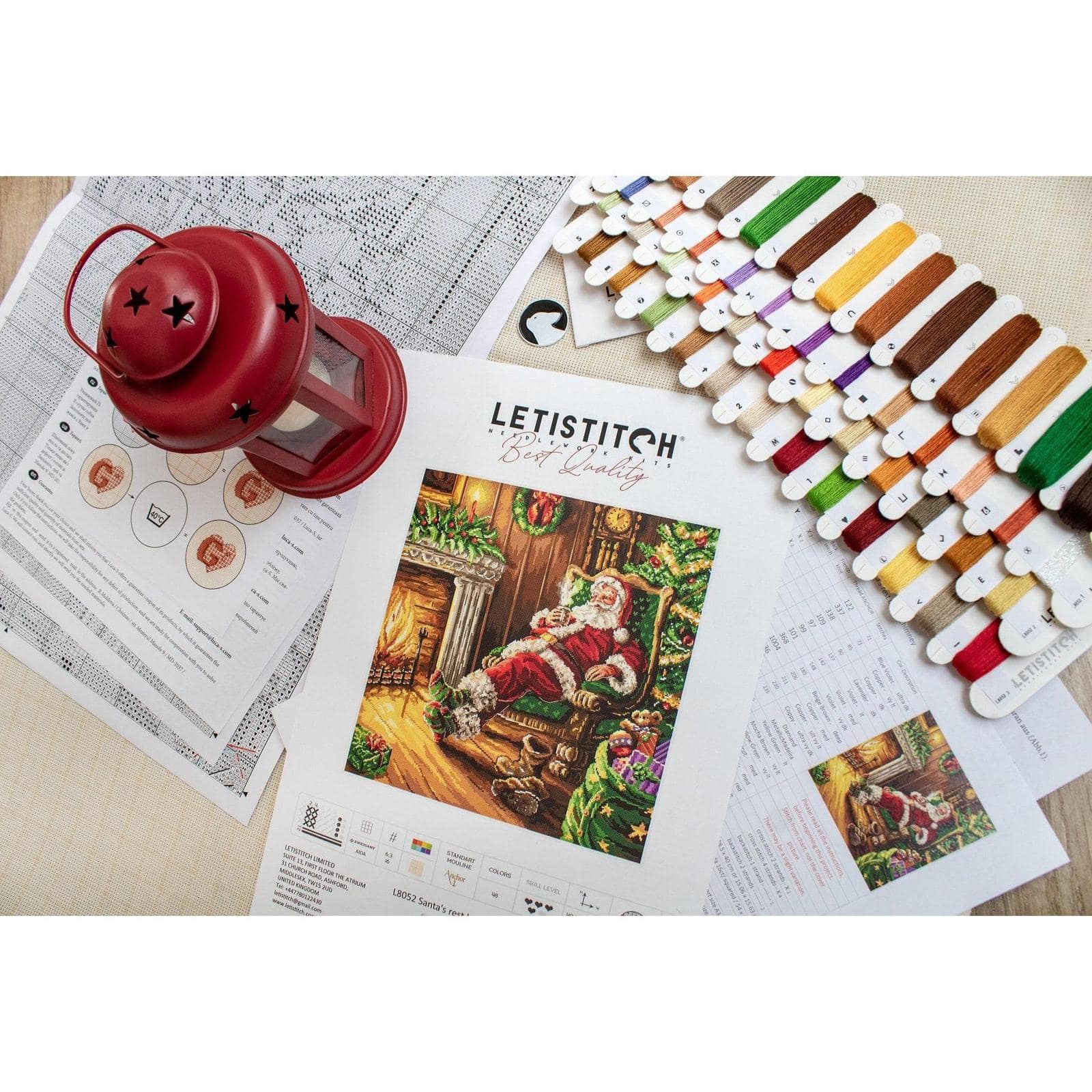 Letistitch Santa's Rest by the Chimney Counted Cross Stitch Kit