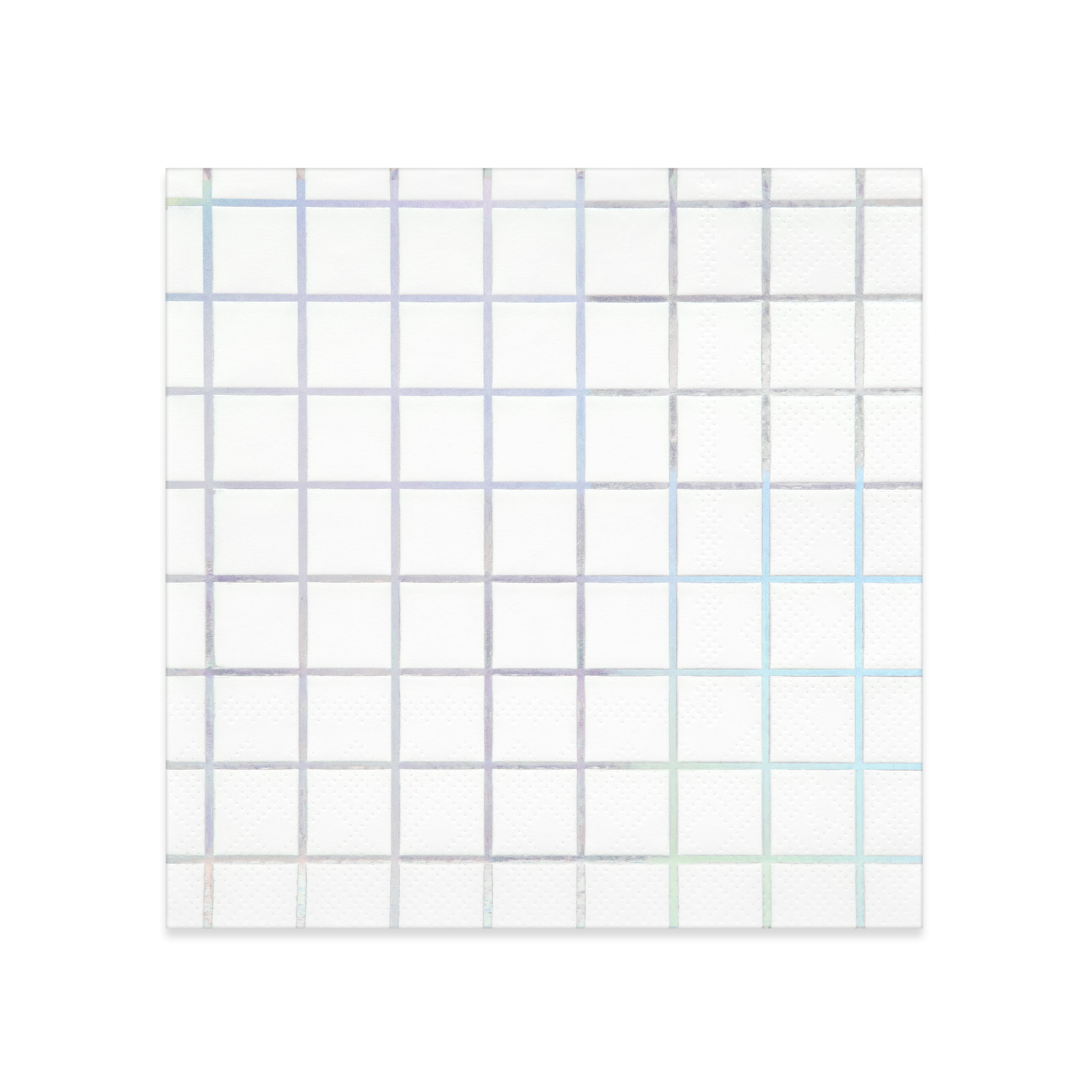 Iridescent Foil Grid Paper Beverage Napkins by Celebrate It&#x2122;, 16ct.