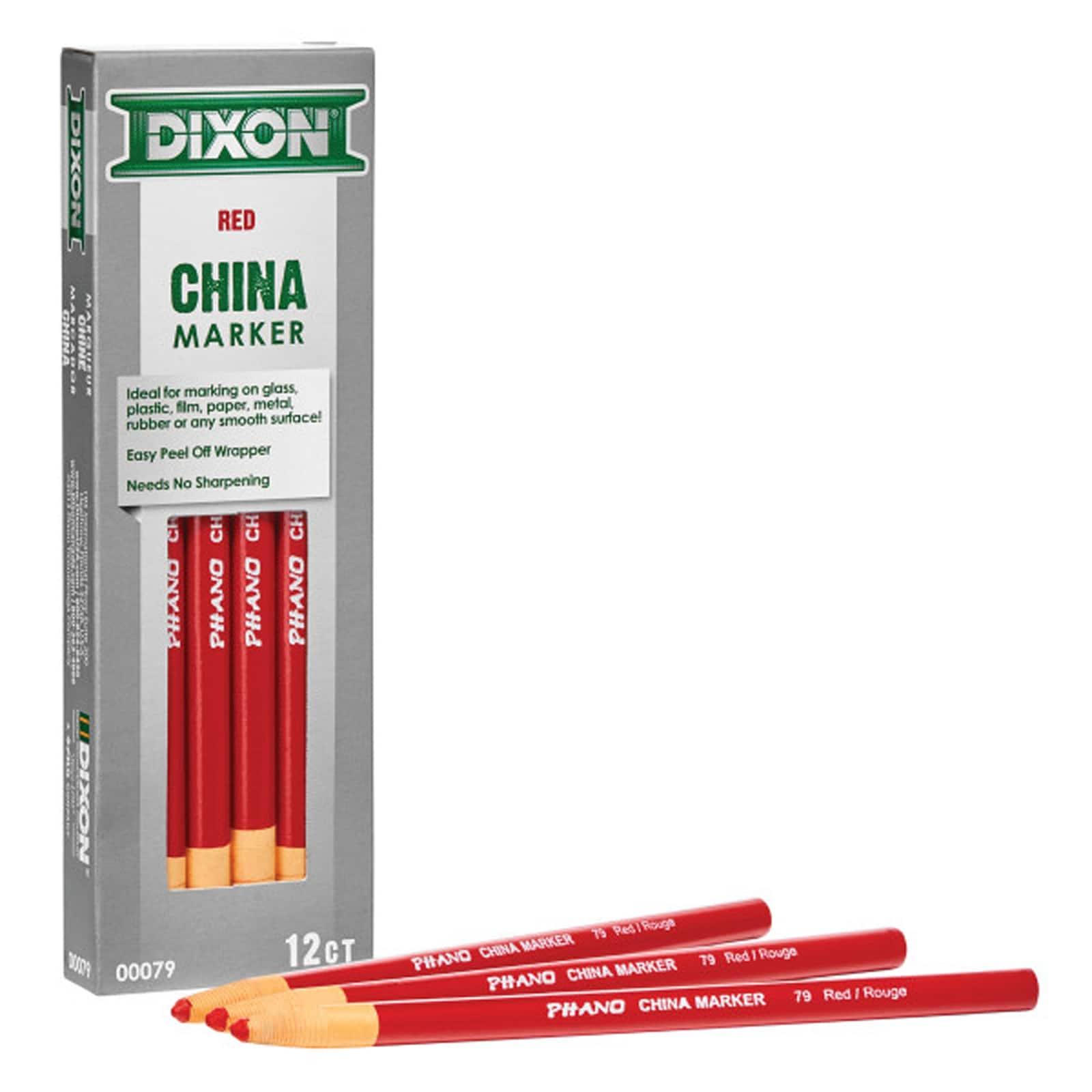 Dixon® Phano China Markers, 2 Packs of 12