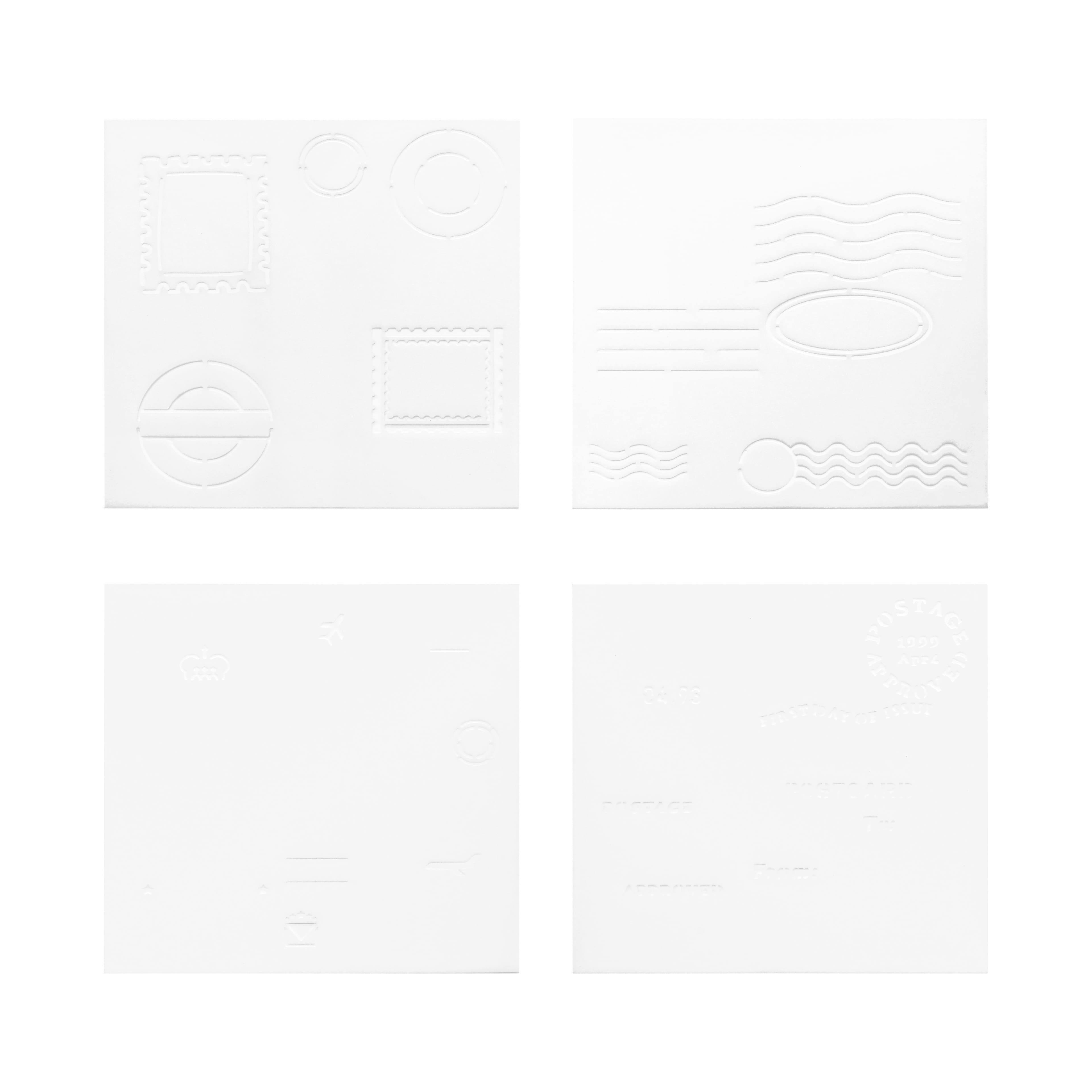 6&#x22; x 6&#x22; Postal Print Layering Stencil Set by Recollections&#x2122;