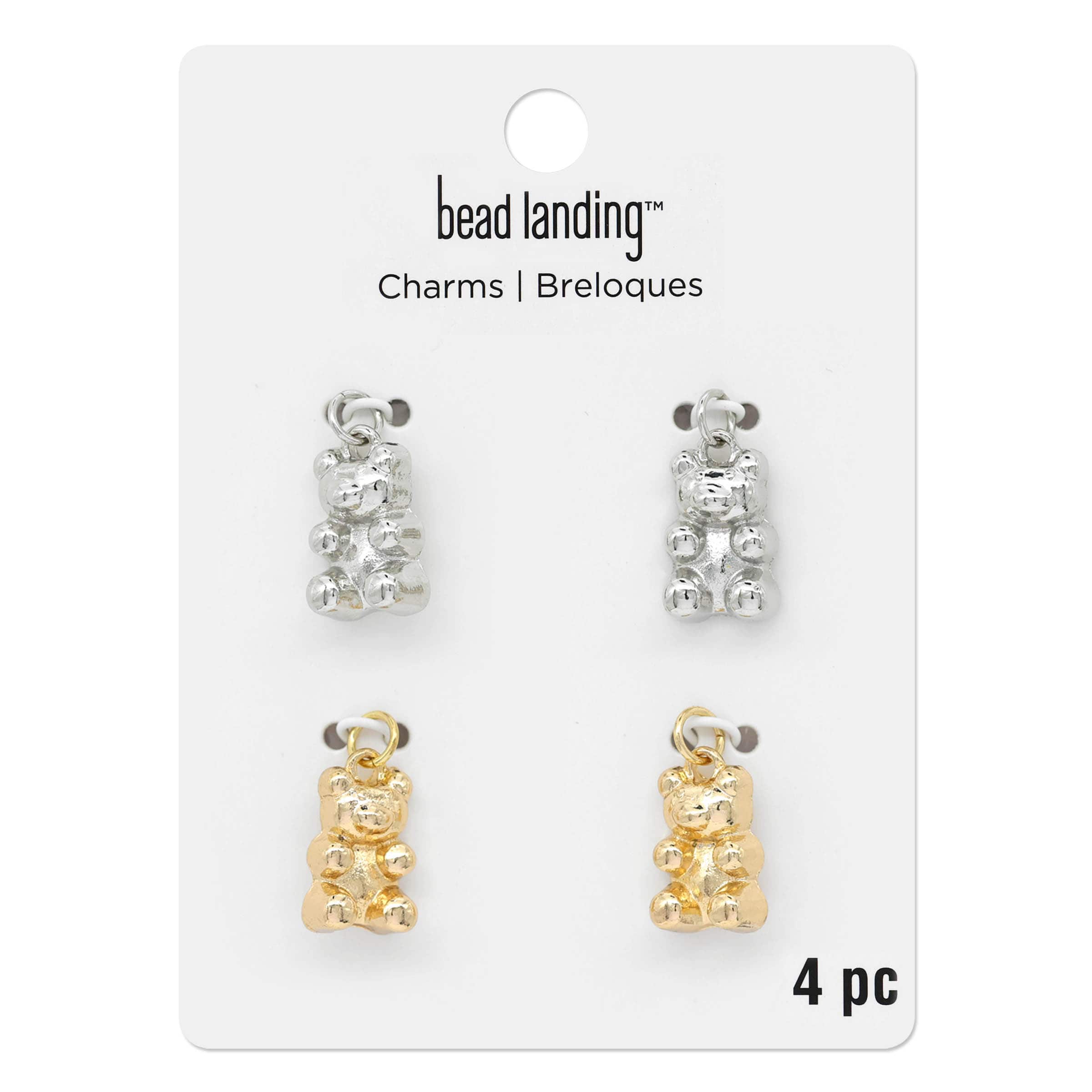 Silver &#x26; Gold Metal Gummy Bear Charms by Bead Landing&#x2122;