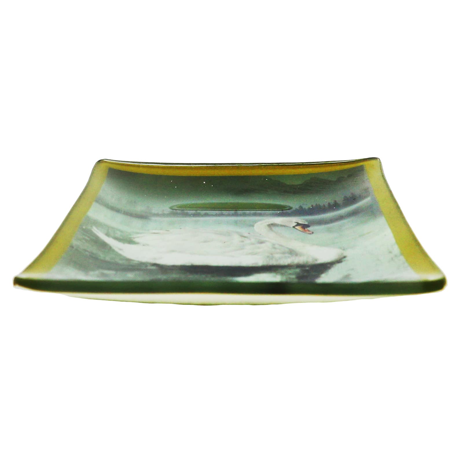 5.5&#x22; White Swan Glass Trinket Dish by Ashland&#xAE;