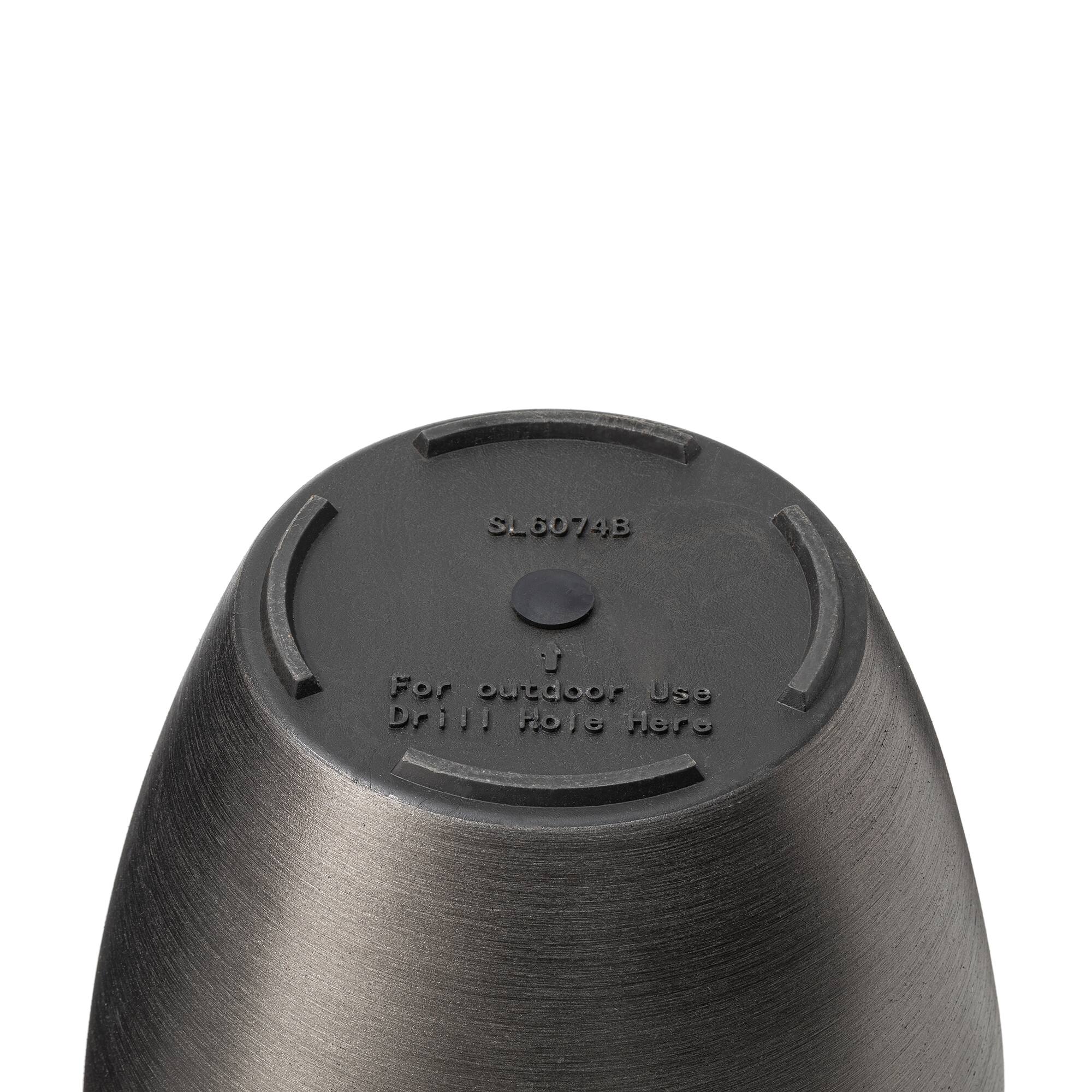 Glitzhome® 16.75" Eco-Friendly Faux Brushed Steel Texture Planters, 2ct.