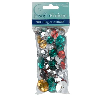 Favorite Findings™ Christmas Gem Button Mix image