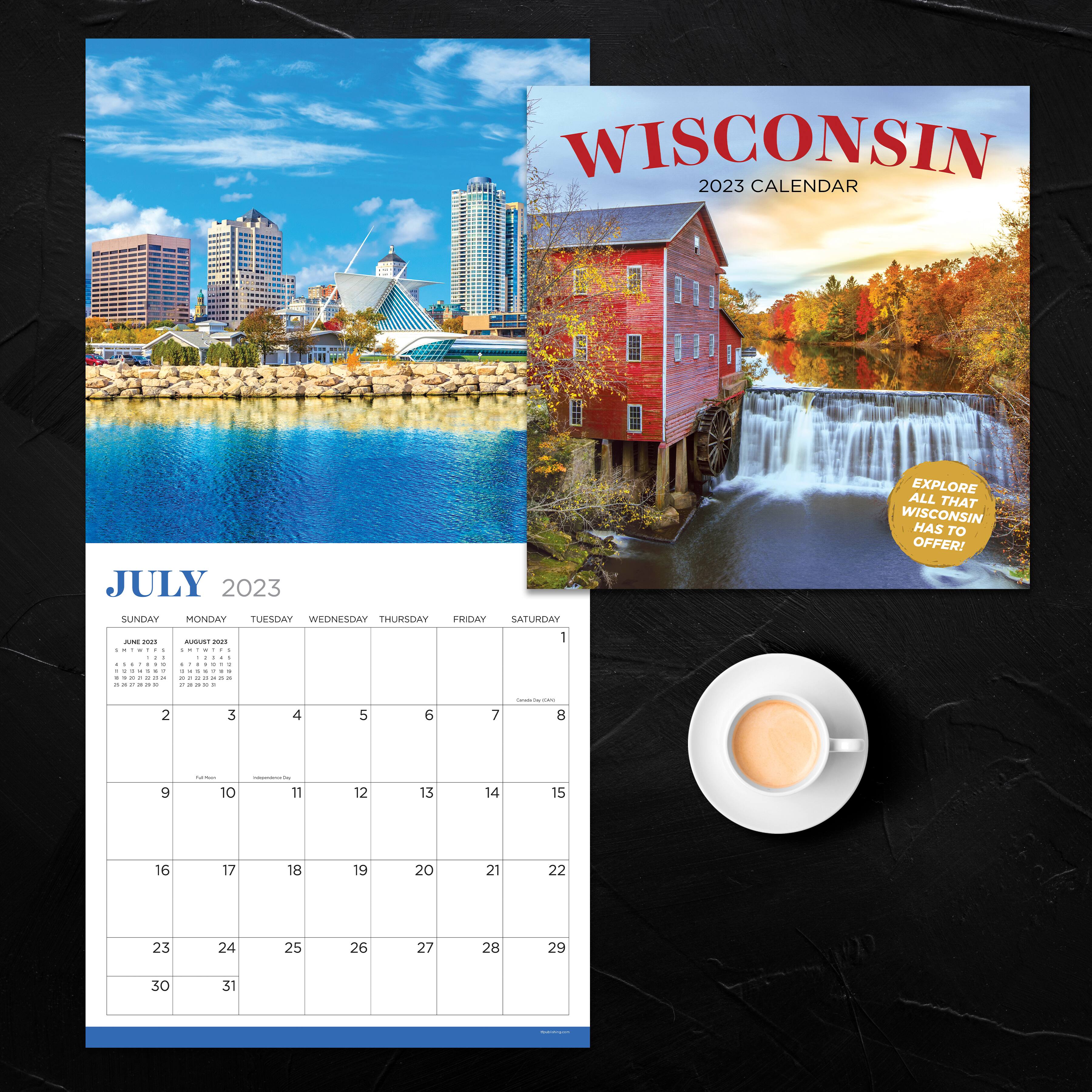 Wisconsin Calendar 2023 Tf Publishing 2023 Wisconsin Wall Calendar | Michaels