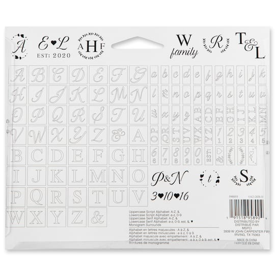 Monogram Stencil Pack by Craft Smart® | Michaels