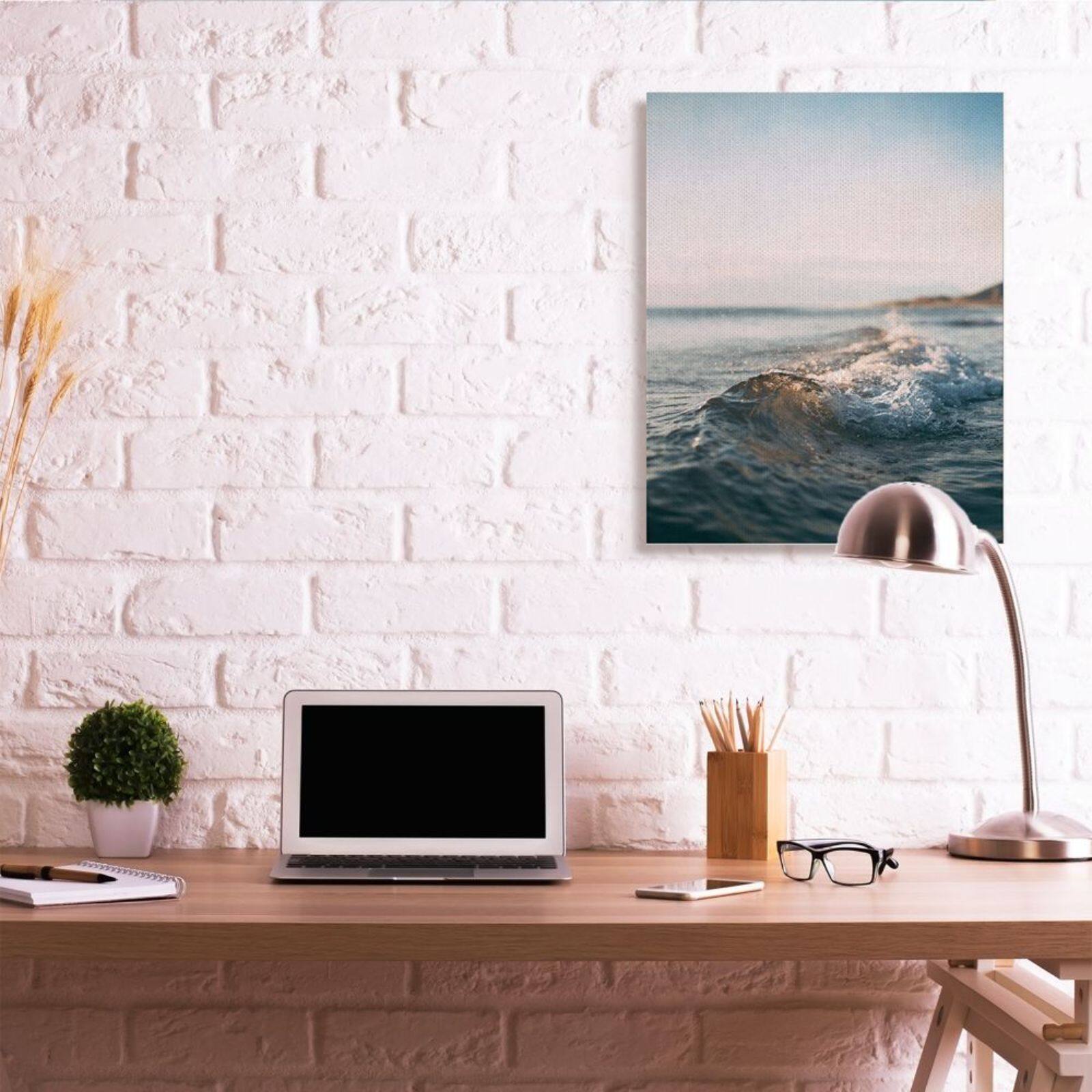 Stupell Industries Small Wave Beach Water Photograph Wall Accent