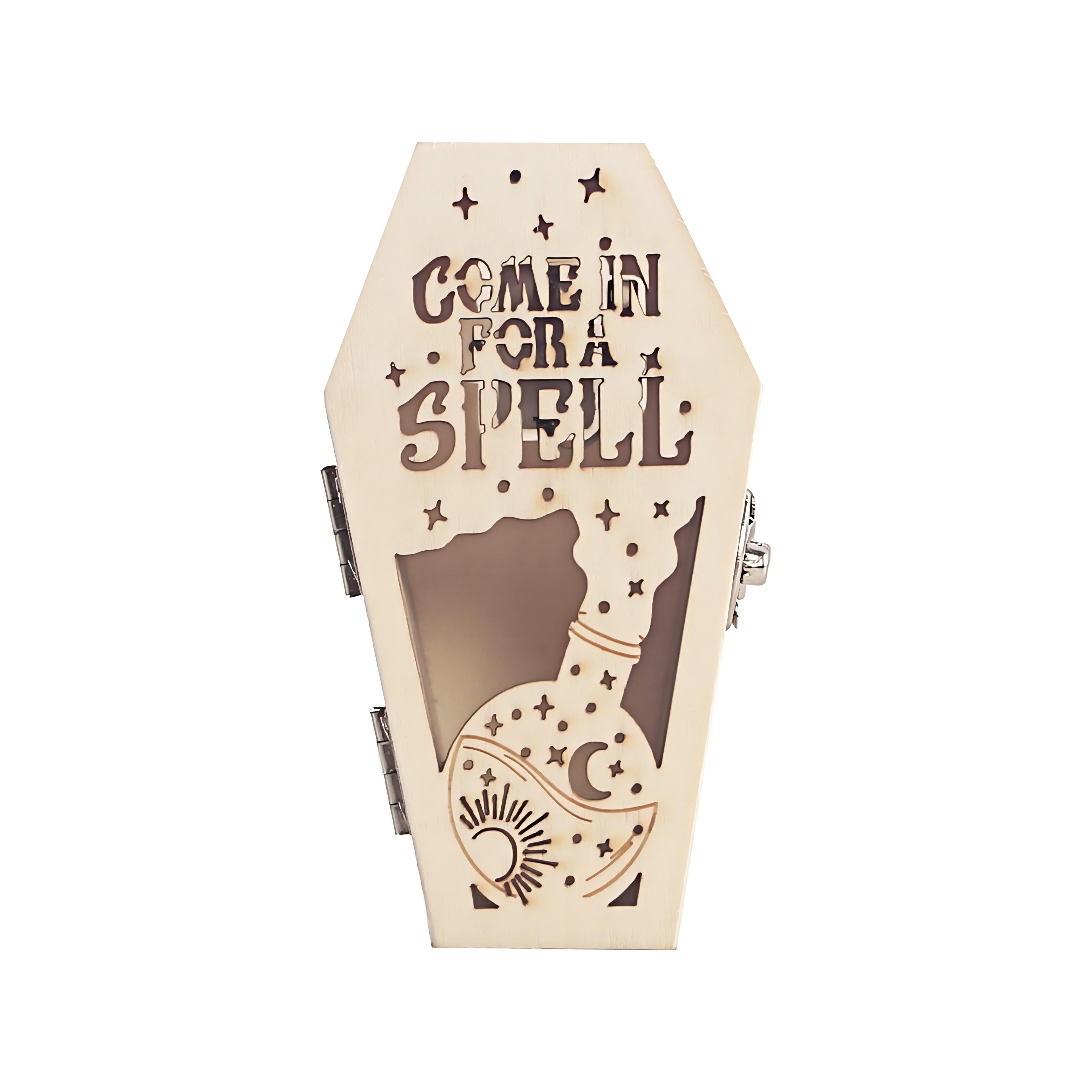 Mini Spell Coffin DIY LED Wood D&#xE9;cor by Make Market&#xAE;