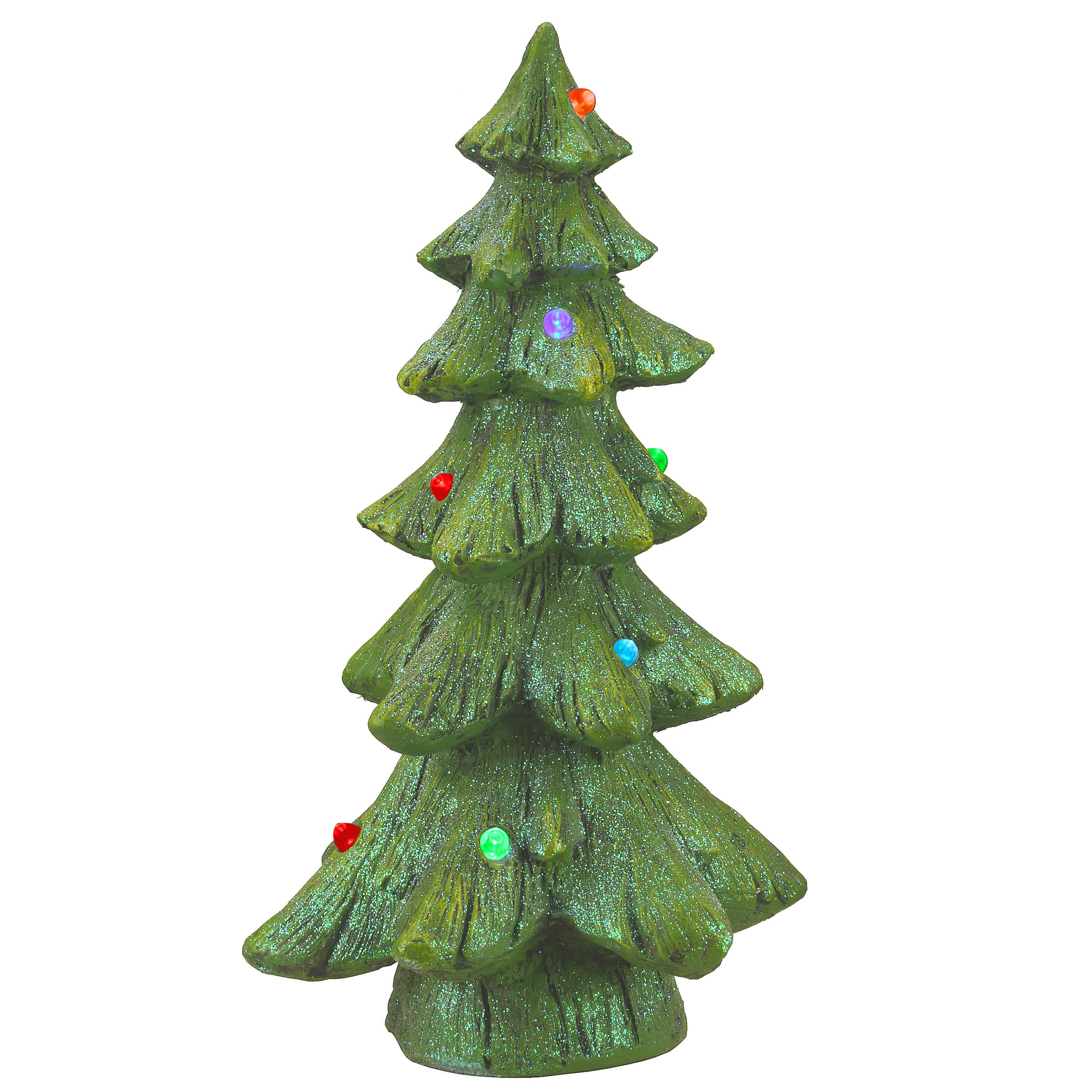 22" Lighted Ceramic Christmas Tree Figurine