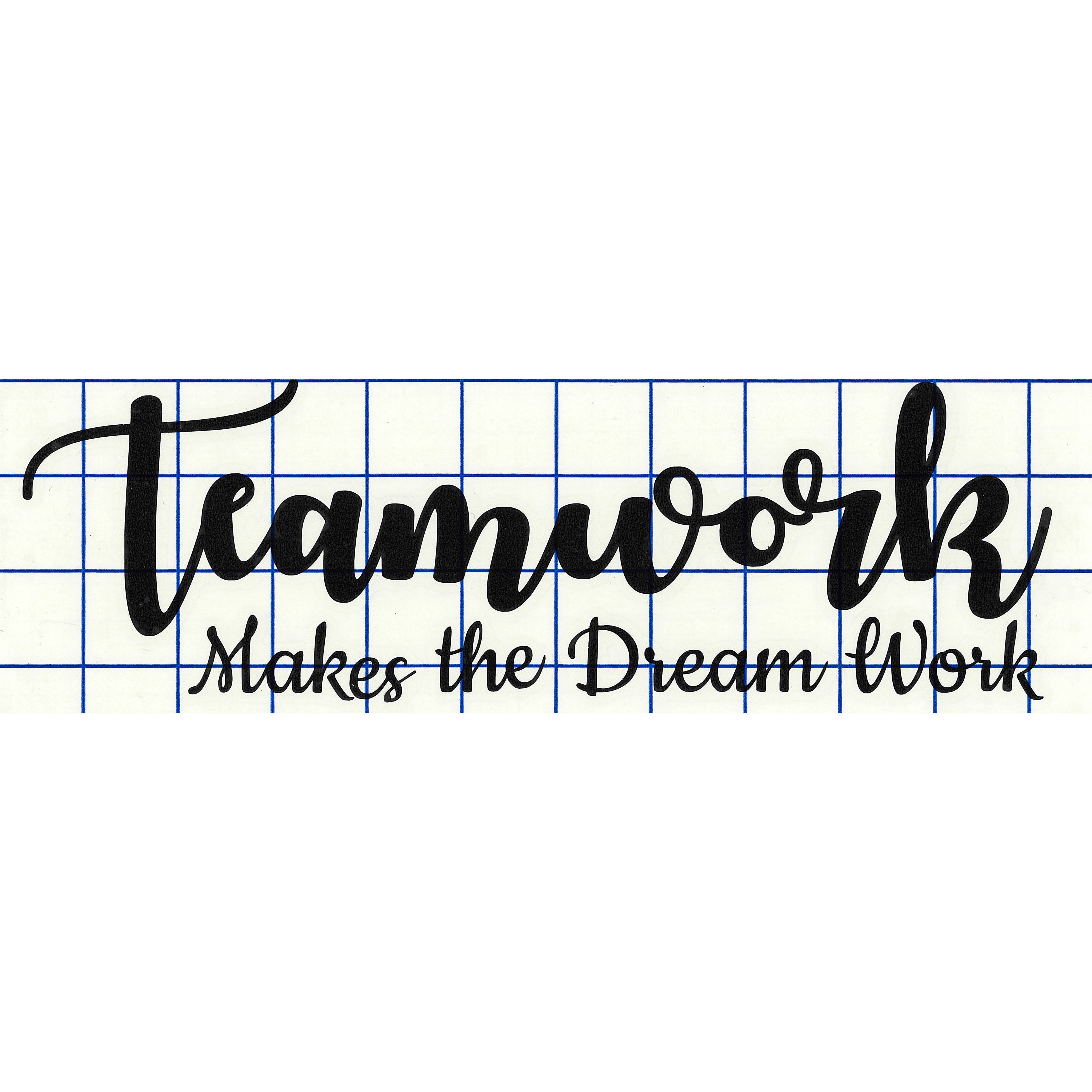 Leisure Arts® Vinyl Matte Black Teamwork Makes the Dream Work Decal