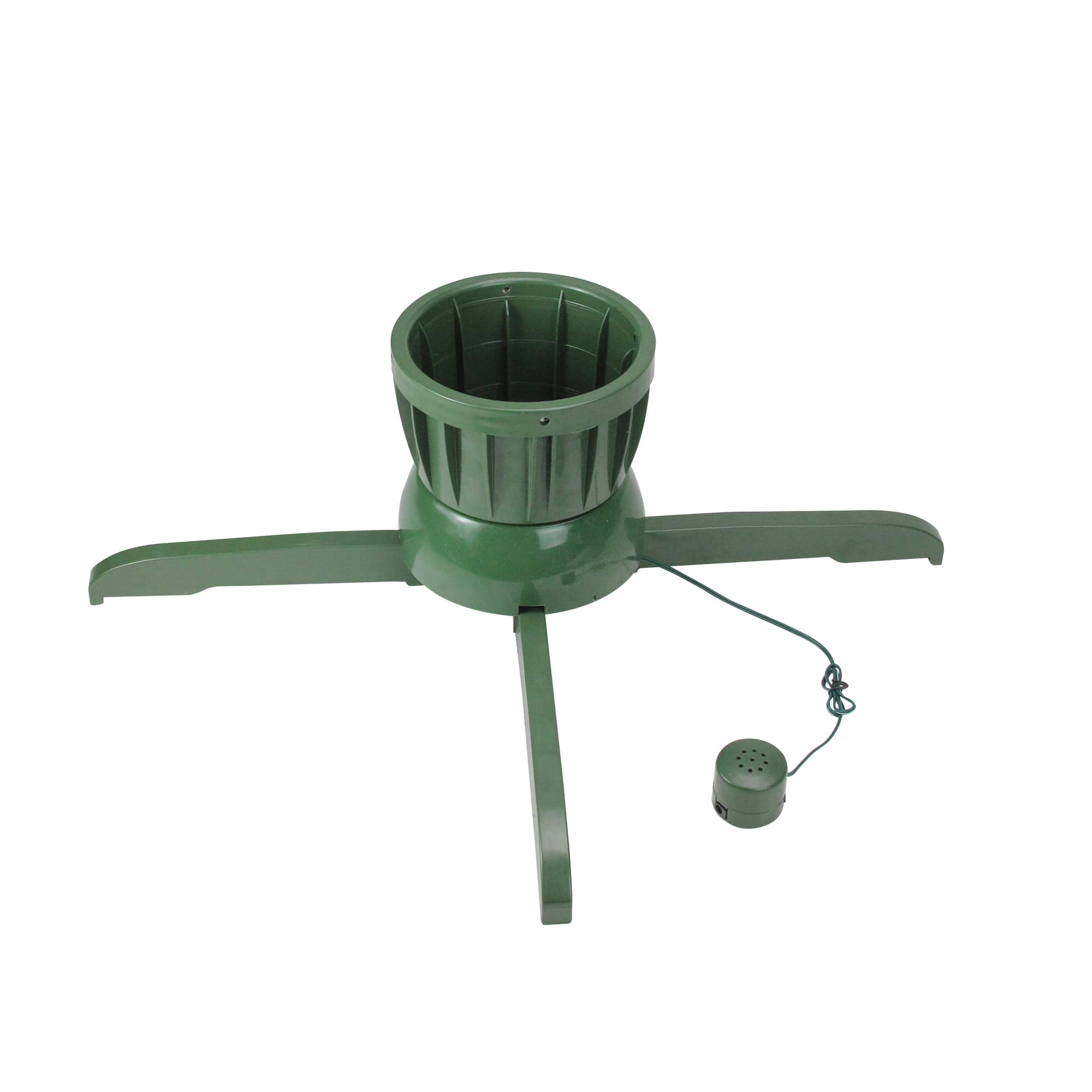 24" Green Musical Rotating Tree Stand for Live Trees