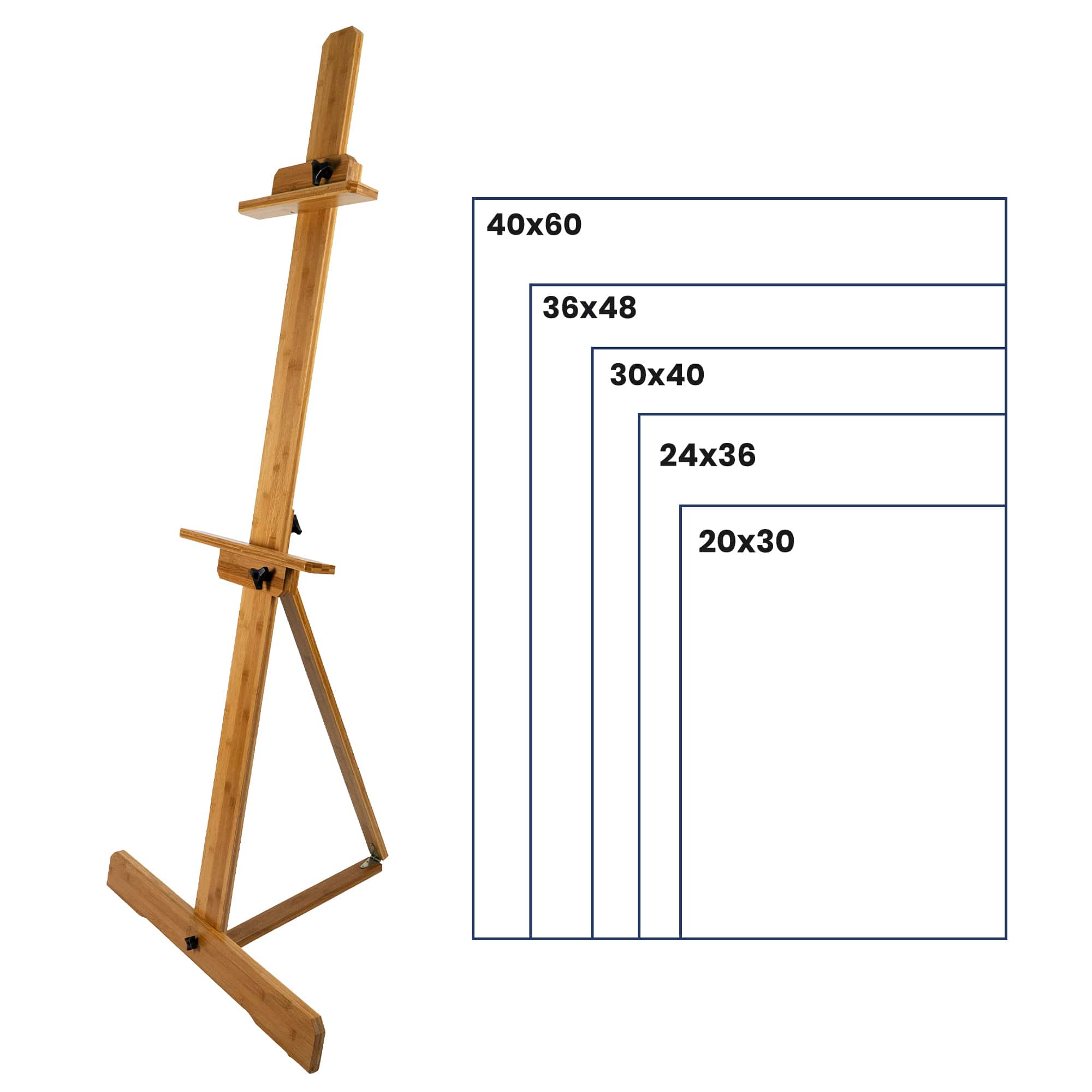 Pacific Arc Full-Size Mast Style Bamboo Studio Easel