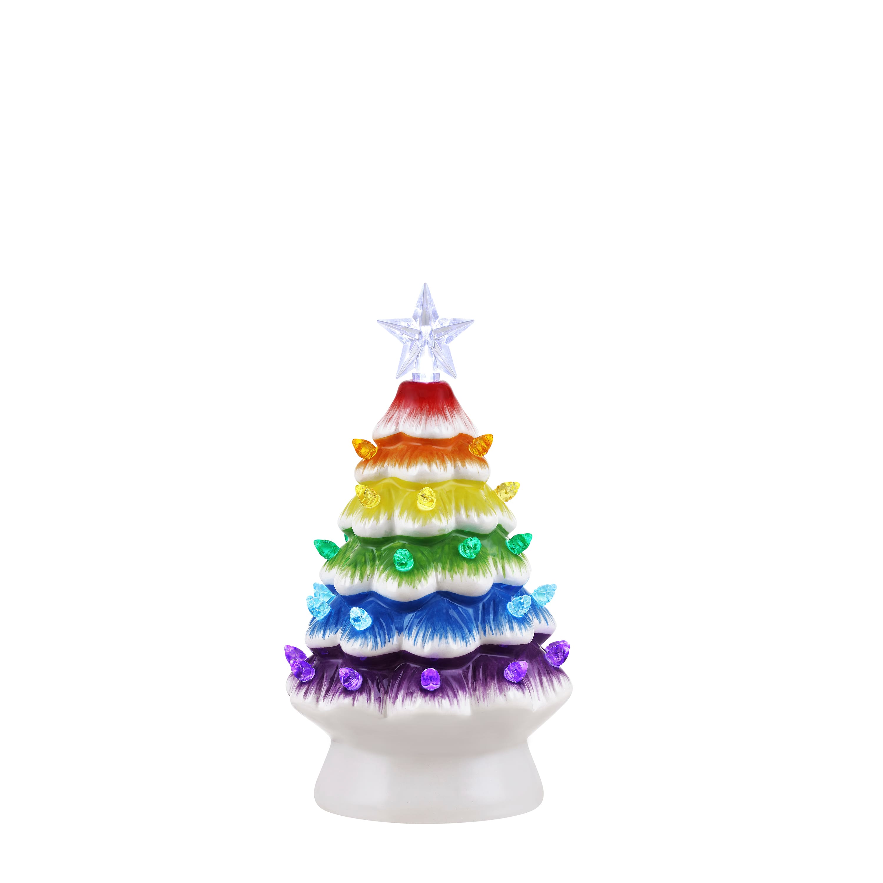 7&#x22; Nostalgic Ceramic Rainbow Tree