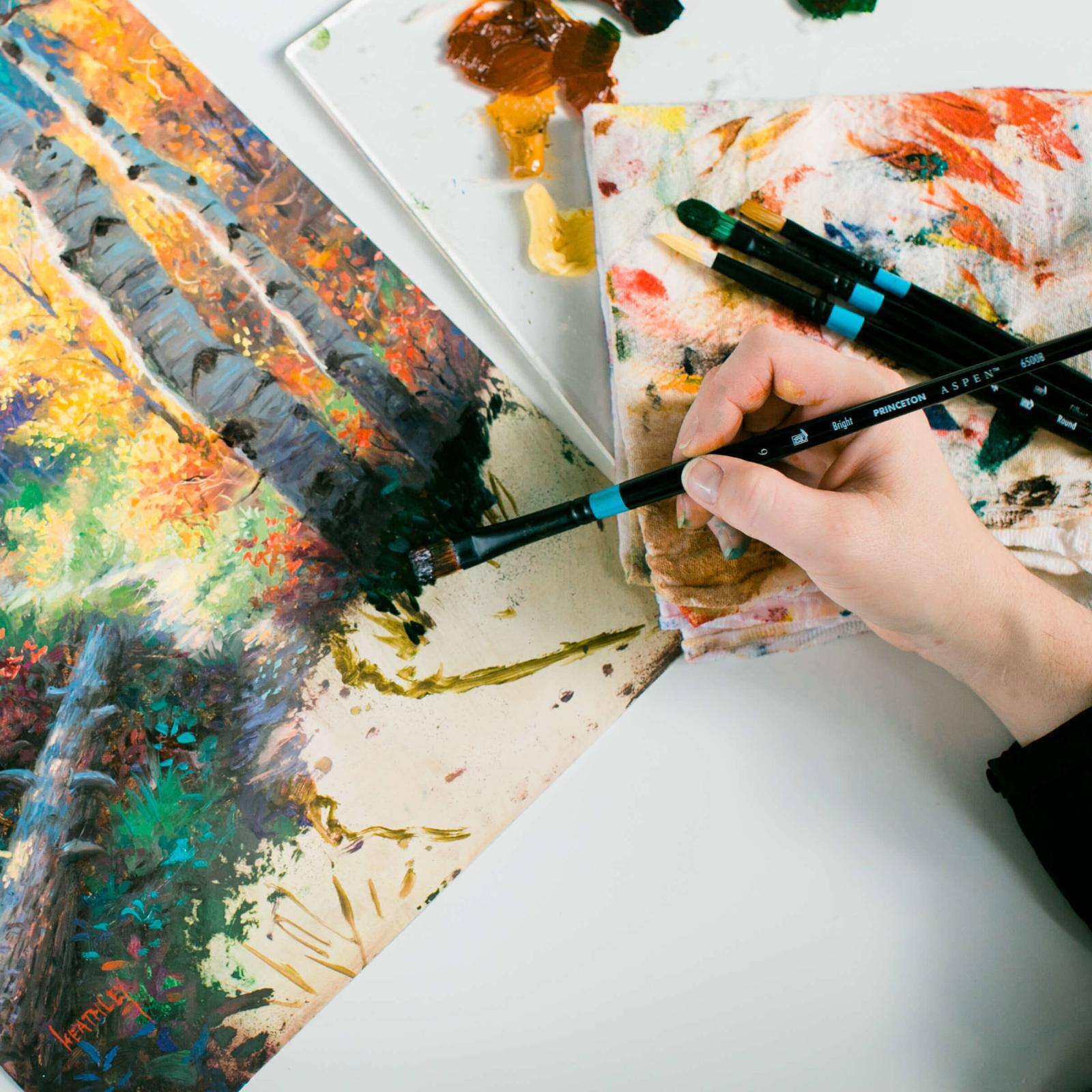 Princeton&#x2122; Aspen&#x2122; Synthetic Long Handle Bright Brush